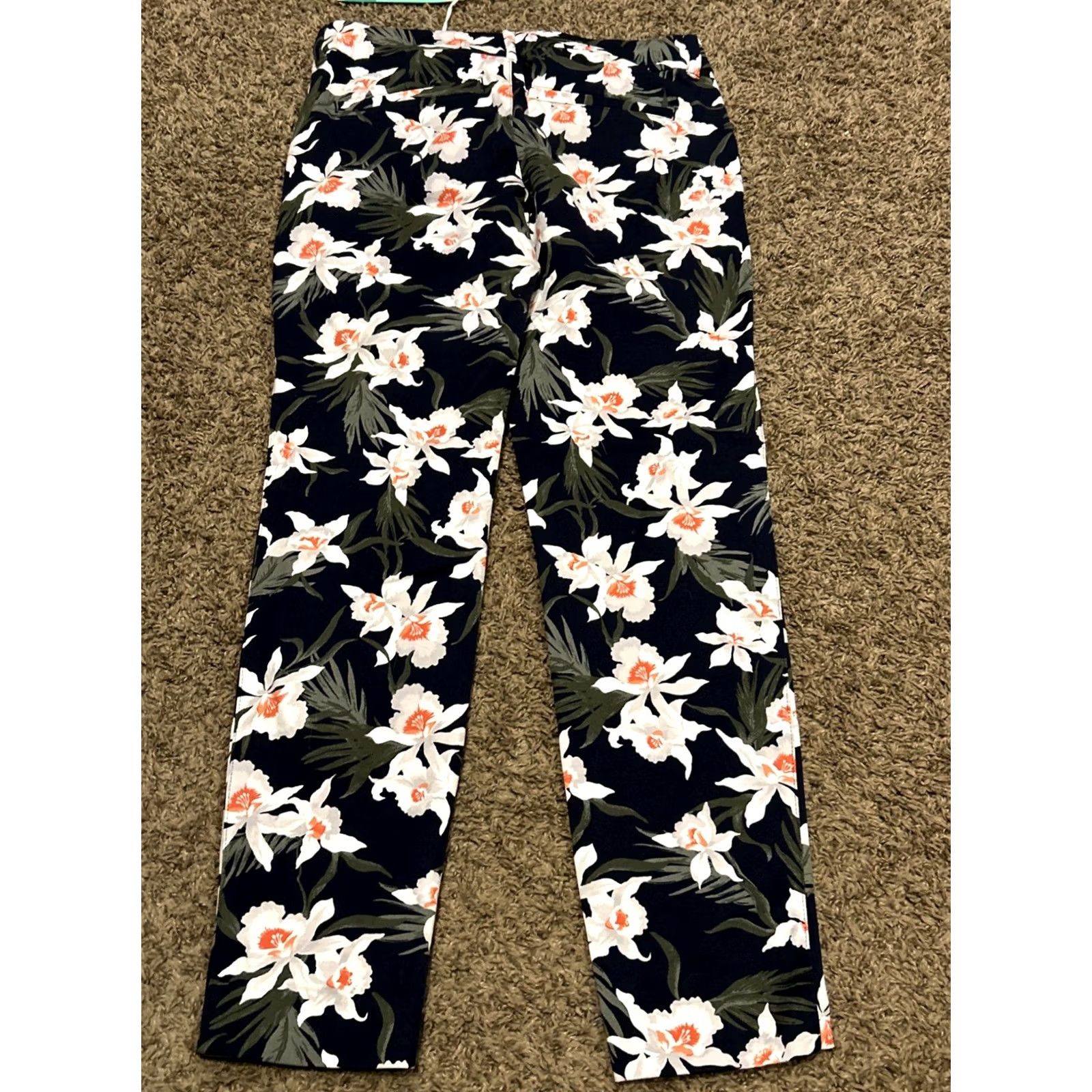 Old Navy Old Navy Pants Floral Skinny Ankle Regular Women 2 Multicolor Cotton Zip Pockets Inseam 27 in XS? Size 26" / US 2 / IT 38 - 4 Thumbnail