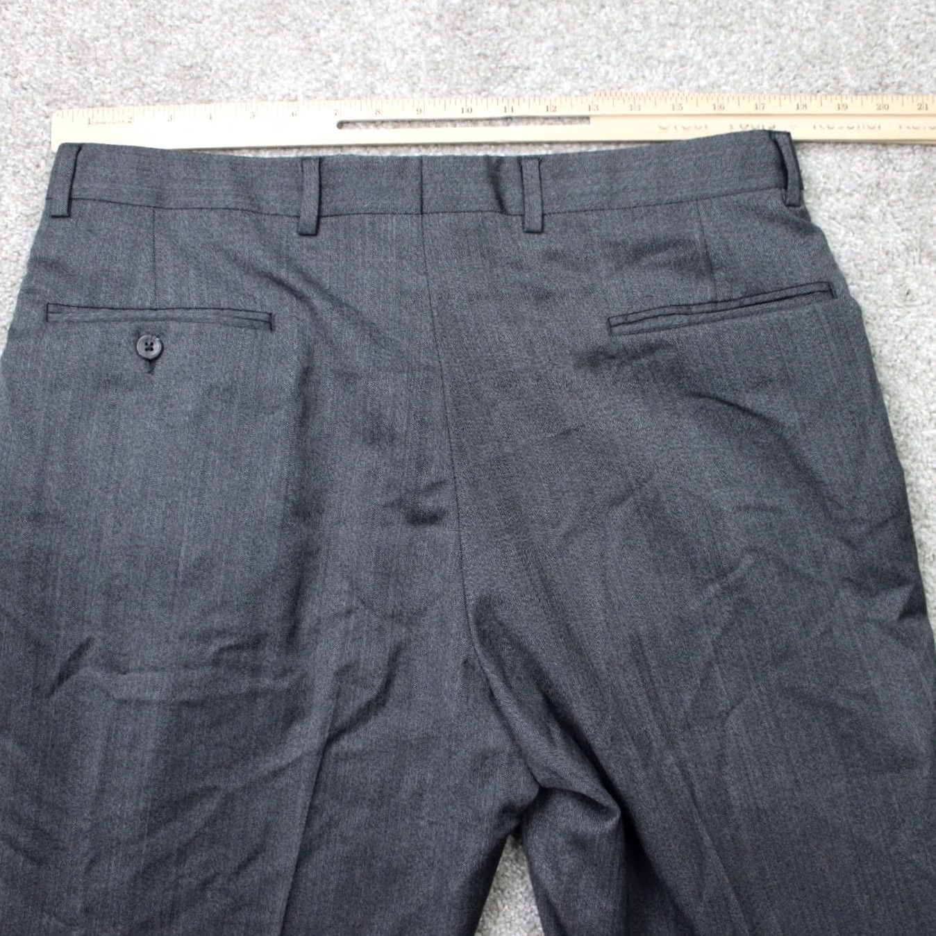 Jos. A. Bank Jos. A. Bank Dress Pants Mens 36x30 Gray Wool Pleated Cuffed Straight Leg Regular Fit Men's Clothing Pants Full Length Straight Leg Dress Pants Size US 36 / EU 52 - 6 Thumbnail