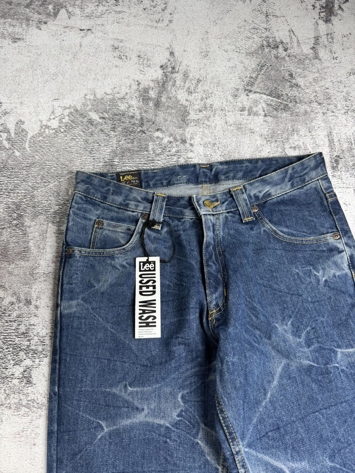 Lee Lee Felton Icon Wrinkles NEW Flare Washed Y2K Faded 12 Size Denim Jeans Trousers Size 32" / US 10 / IT 46 - 18 Thumbnail