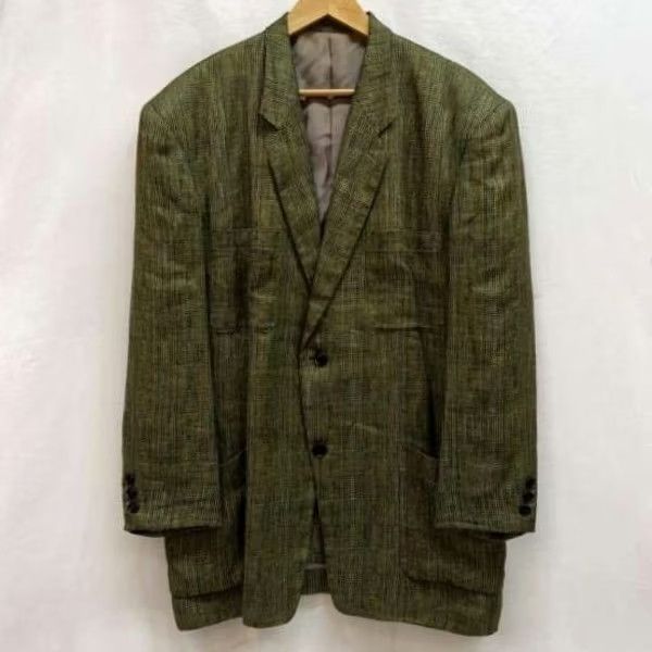 Yohji Yamamoto Yohji Yamamoto Linen Tailored Jacket M Green Men’s Jacket Tailored Jacket 80s Y's for men"} Size US M / EU 48-50 / 2 - 2 Thumbnail