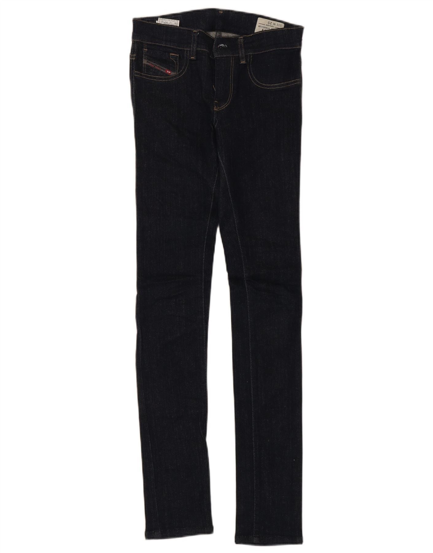 Diesel Womens Livier Super Slim Jegging Jeans W25 L32 Navy Blue Cot Size 42" / US 20 - 1 Thumbnail