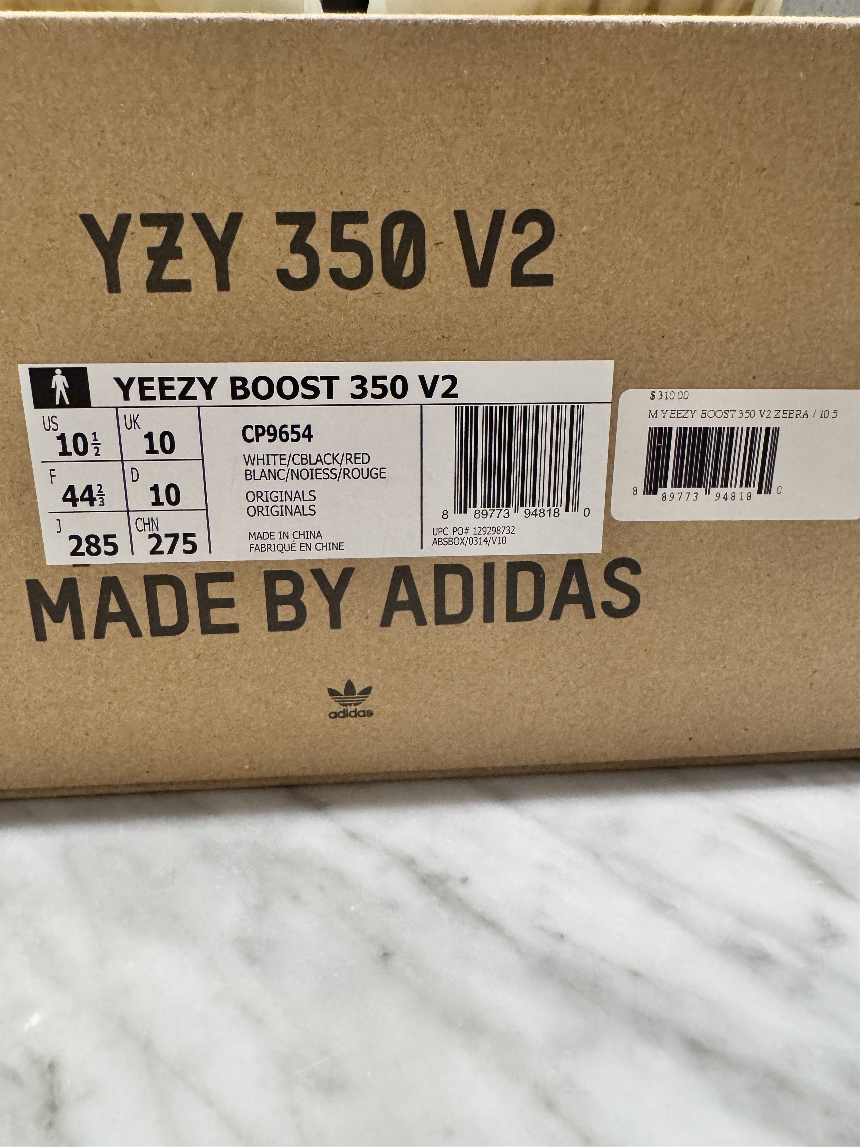 Adidas × Kanye West Adidas Yeezy Boost 350 V2 Zebra Size US 10.5 / EU 43-44 - 3 Thumbnail