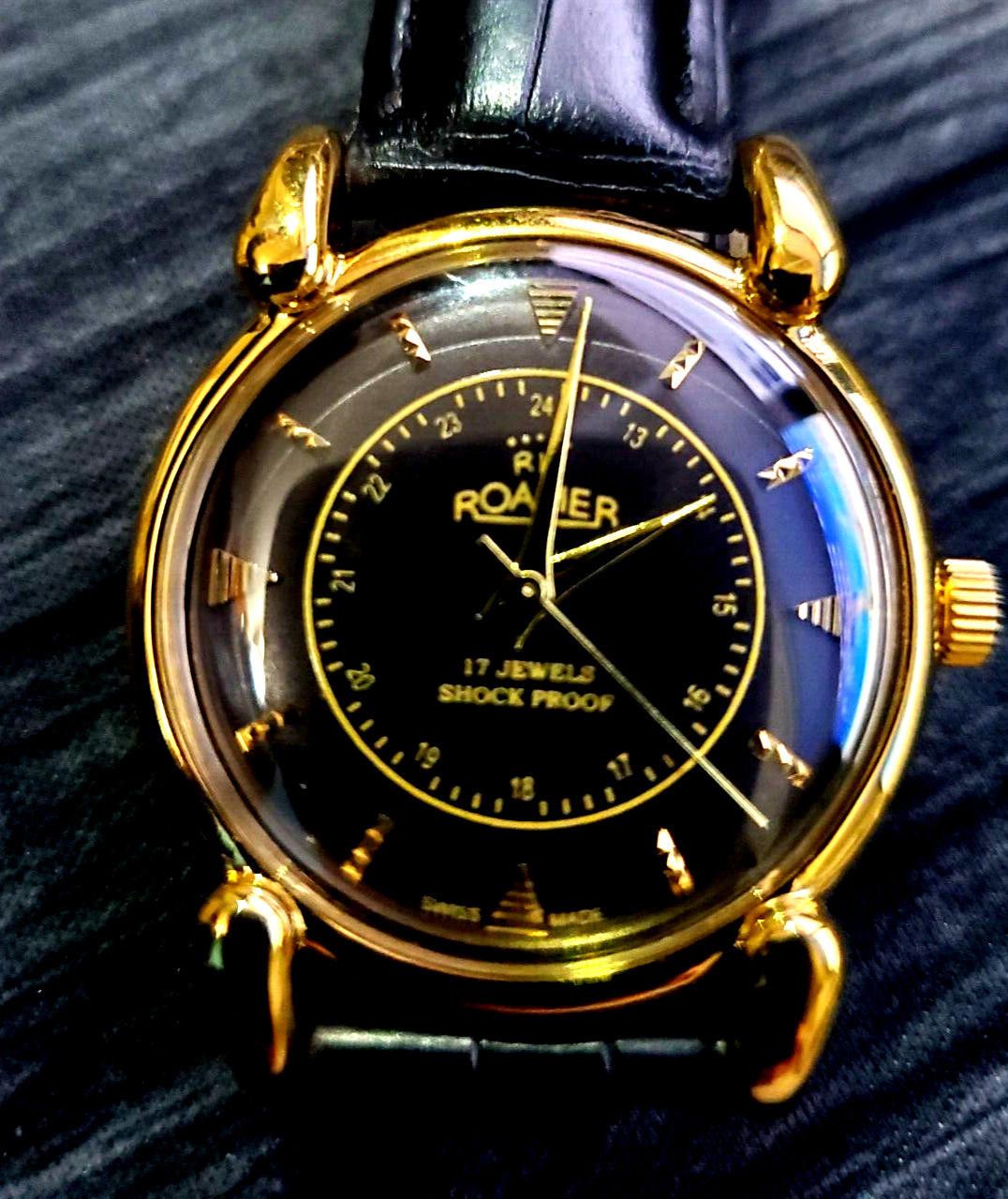 image of Designer Roamer Mechanical Serviced Gld-Blk-Blk in Gold, Men's