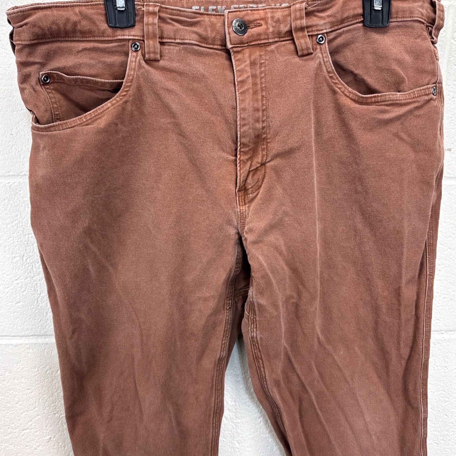 Duluth Trading Company Duluth Trading Co Flex Fire Hose Pants Mens 36x34 Slim Fit Brown Work Slim Pant Size US 36 / EU 52 - 4 Thumbnail