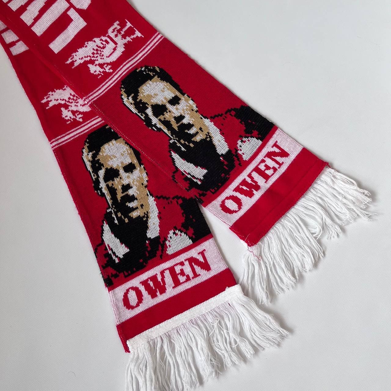 Vintage Liverpool Scarf Michael OWEN Football Soccer Size ONE SIZE - 3 Thumbnail