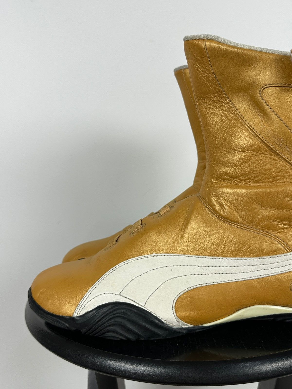 Puma 2000s Vintage Puma High Moto Wrestling Y2K Leather Sneakers Size US 8 / EU 41 - 9 Thumbnail