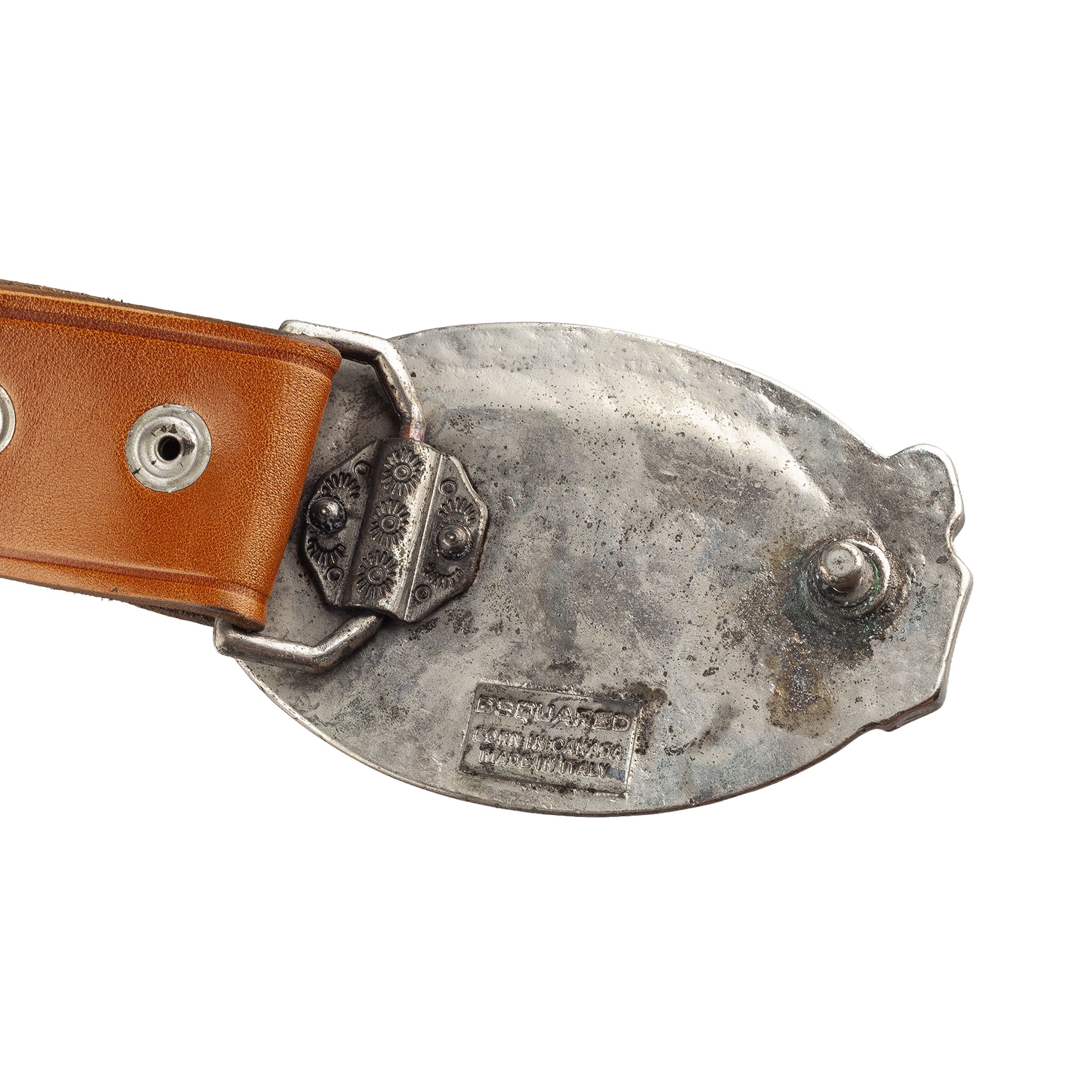 Dsquared2 DSQUARED2 Brown/Orange Leather Metallic Belt Size ONE SIZE - 5 Thumbnail