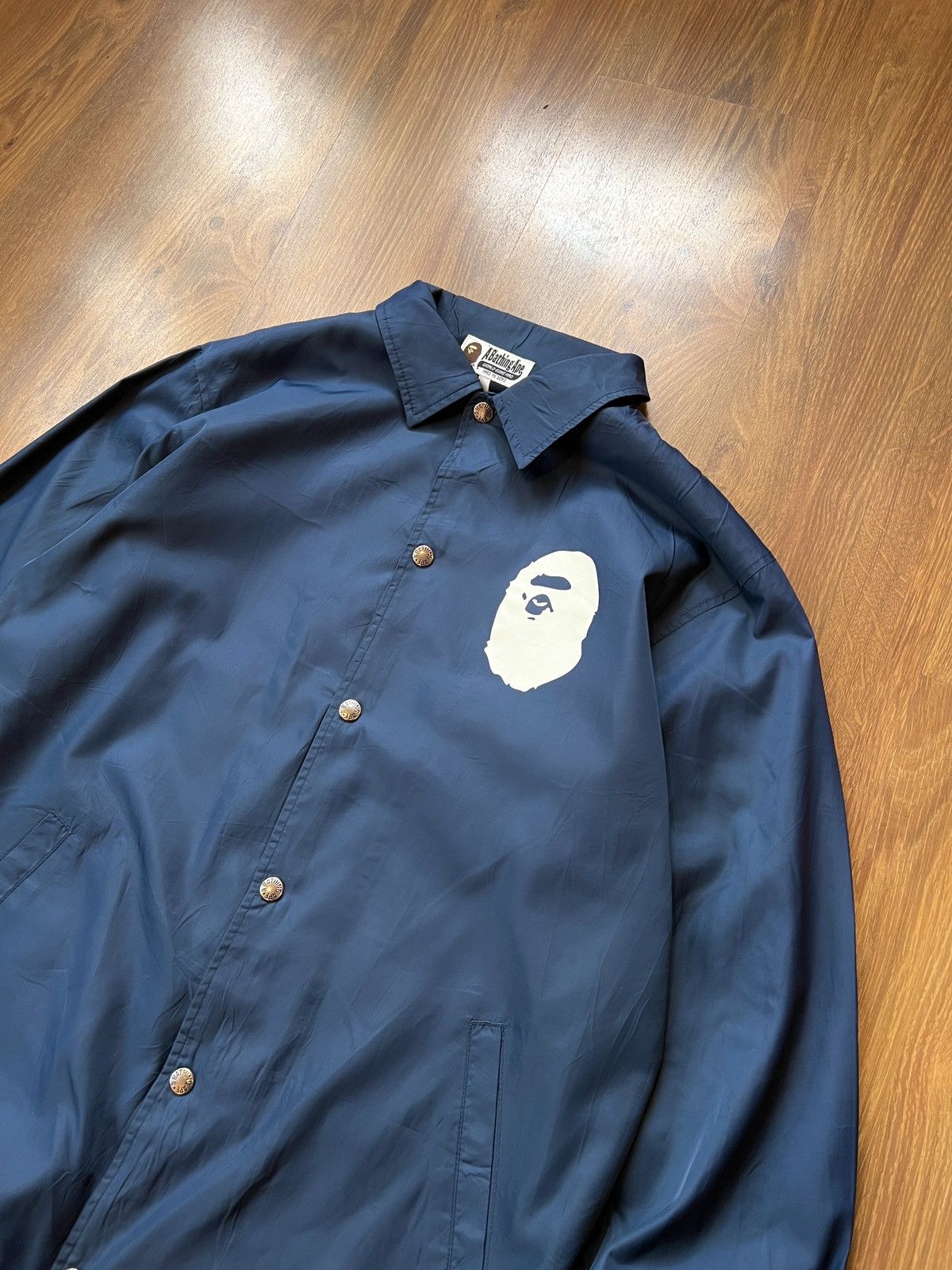 Bape Rare Bape Coach Jacket (Navy) Size US L / EU 52-54 / 3 - 5 Thumbnail