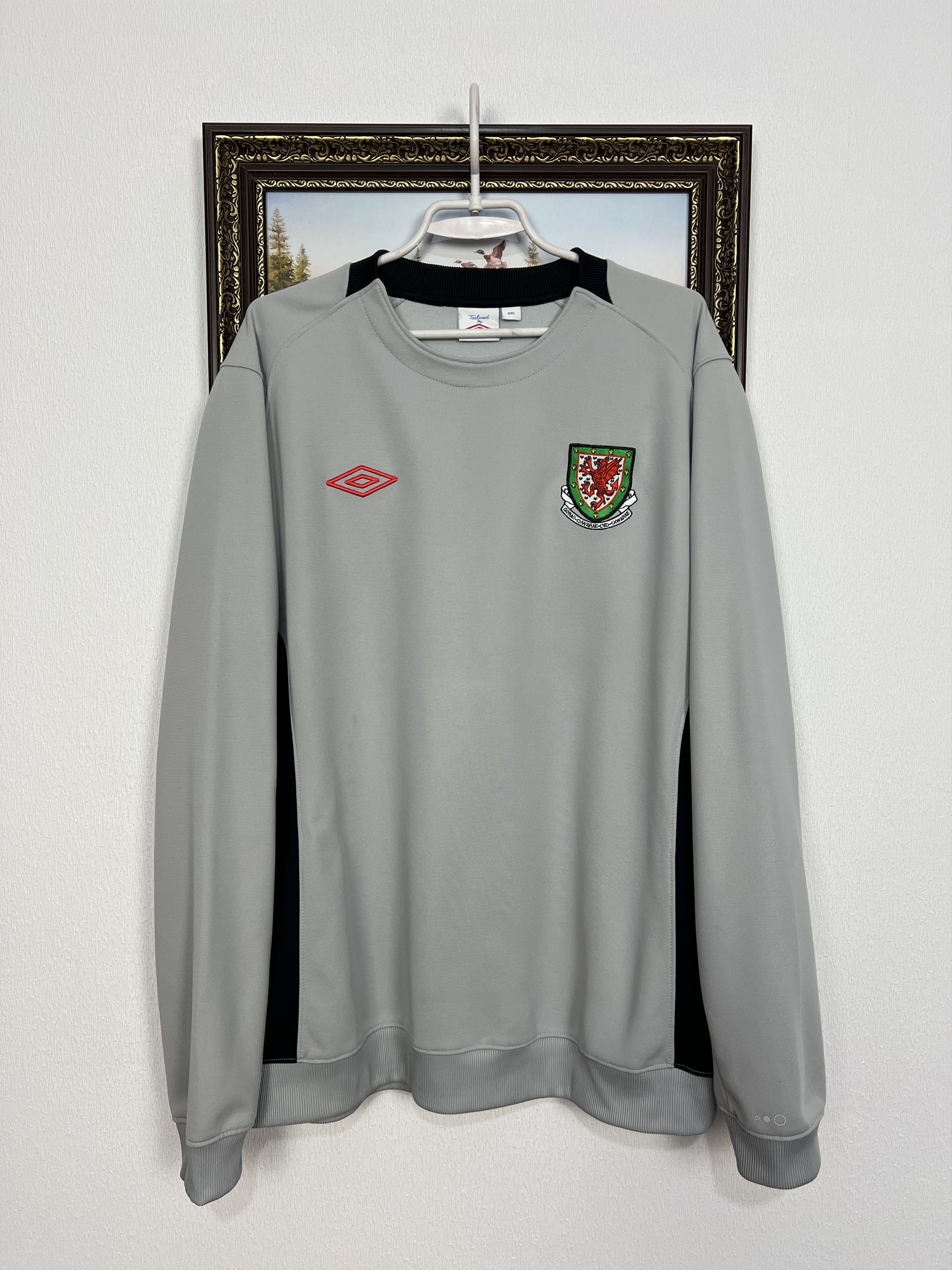 Umbro Wales Football Train Sweatshirt Soccer Crewneck Track Top Size US XXL / EU 58 / 5 - 1 Thumbnail