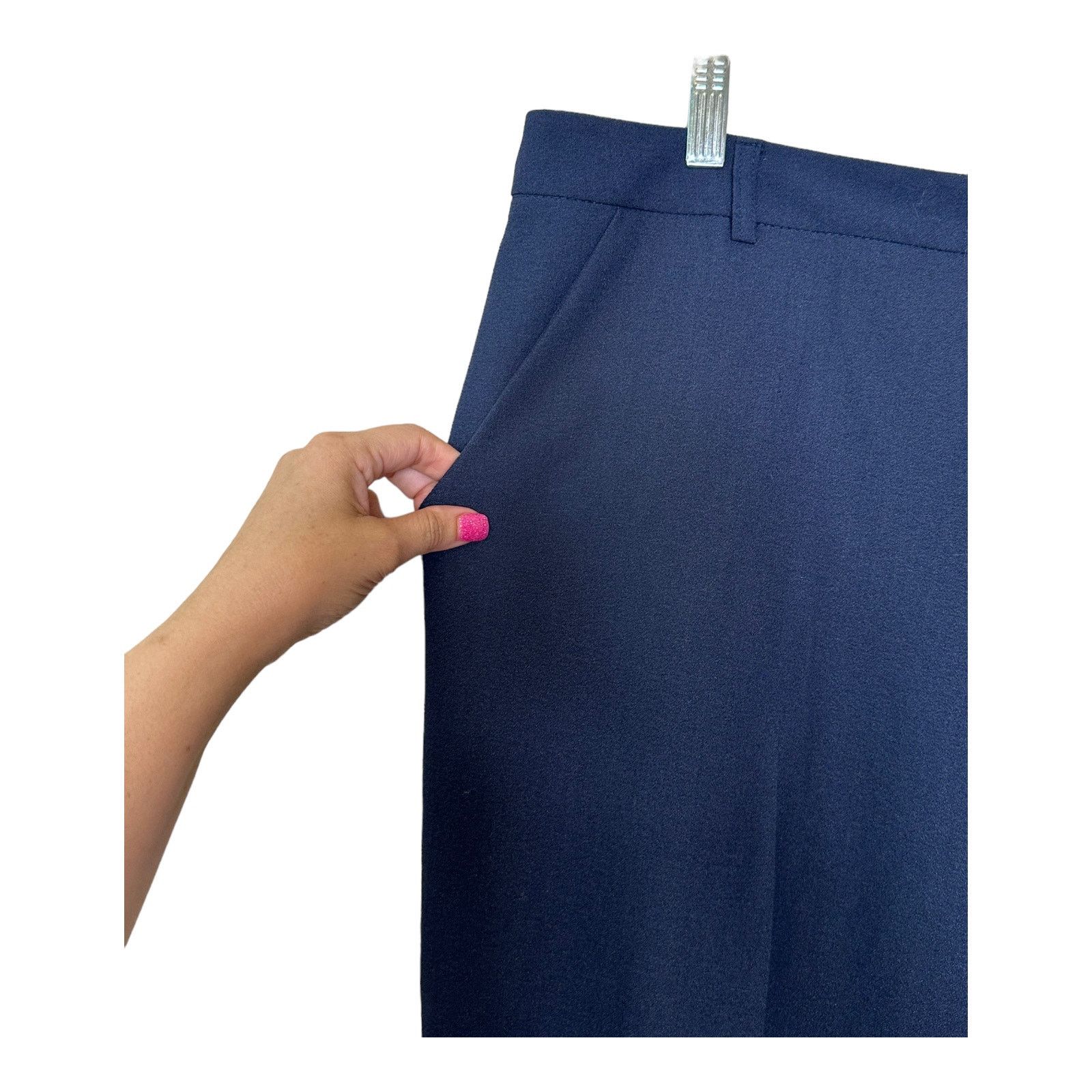 Asos Asos navy blue flat front pants size 14 Size 36" / US 14 / IT 50 - 6 Thumbnail