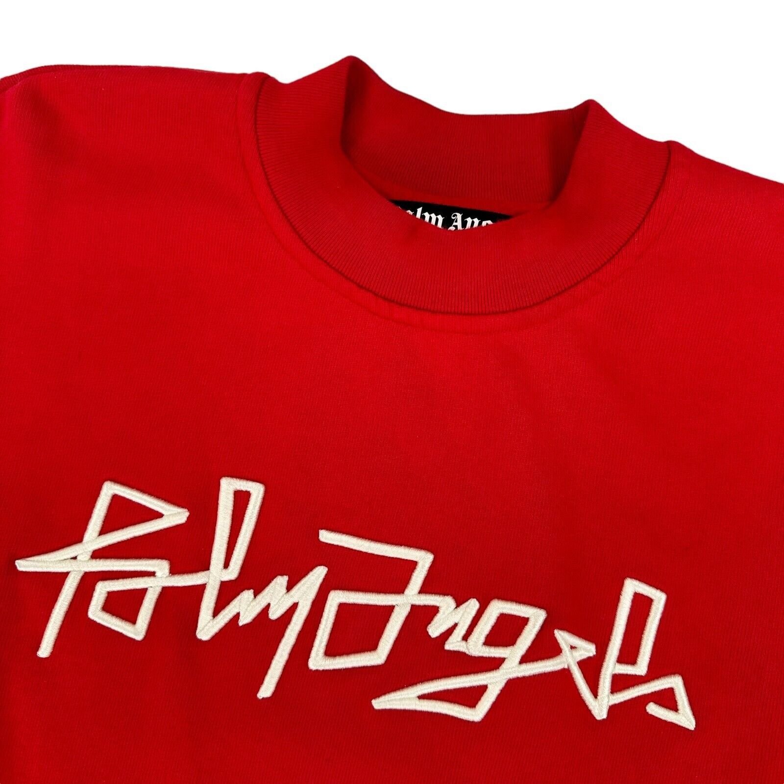 Palm Angels Palm Angels Size S Sweatshirt Red Embroidered Caligraphy Size US S / EU 44-46 / 1 - 8 Thumbnail