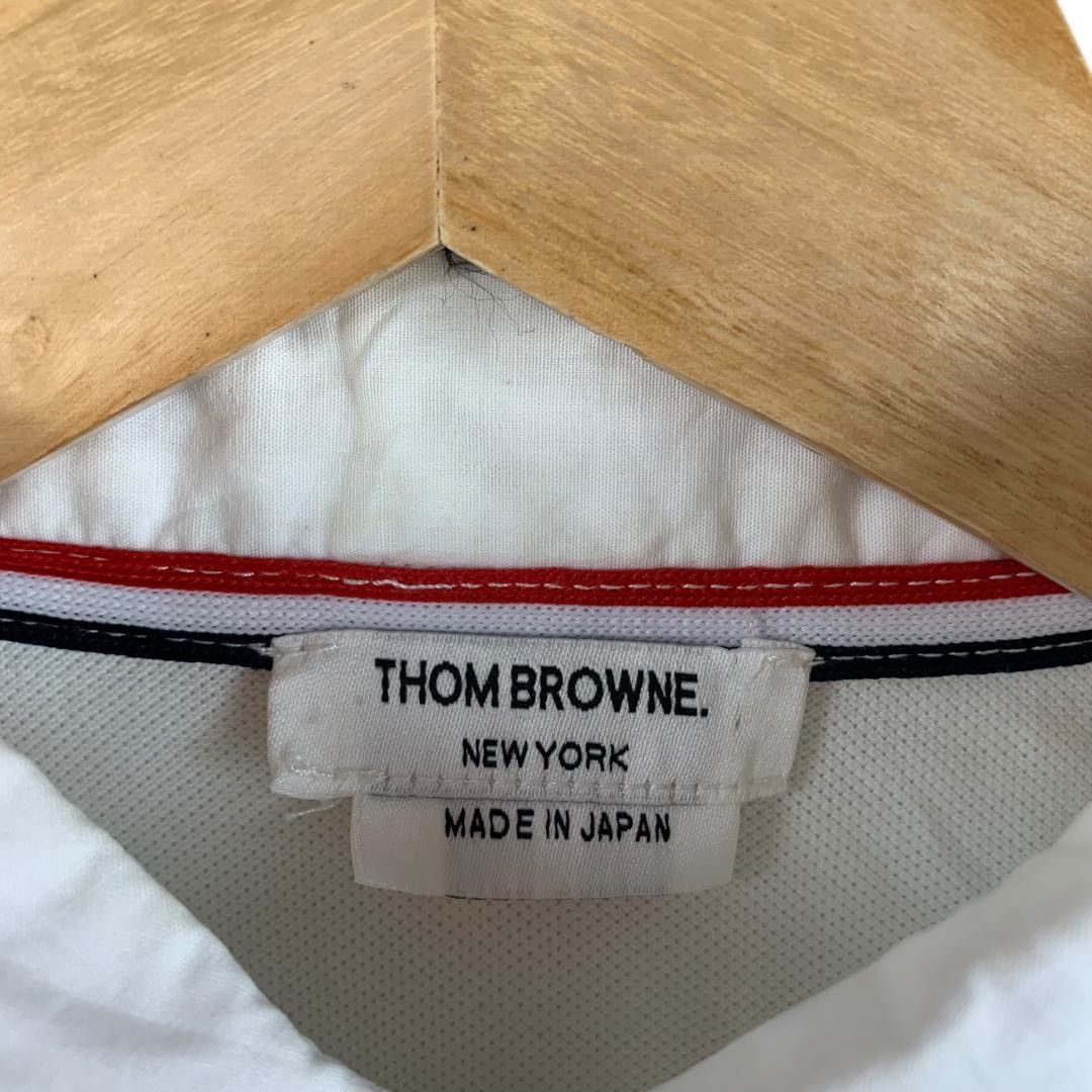 Thom Browne THOM BROWNE White polo tee Size US M / EU 48-50 / 2 - 3 Thumbnail