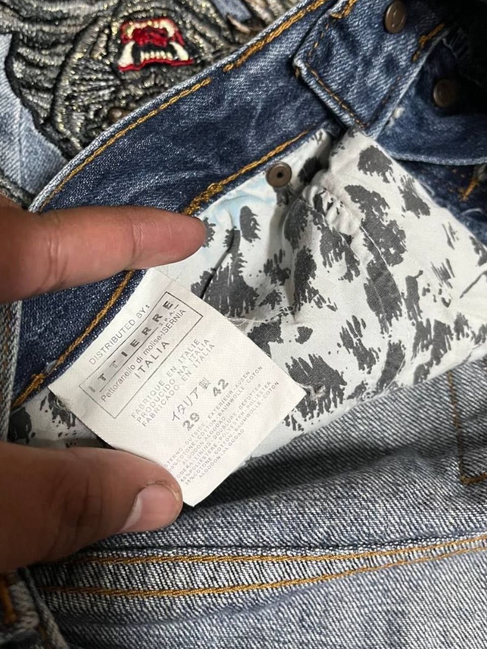 Just Cavalli Flare jeans just cavalli tiger claw faded distressed denim Size US 29 - 13 Thumbnail