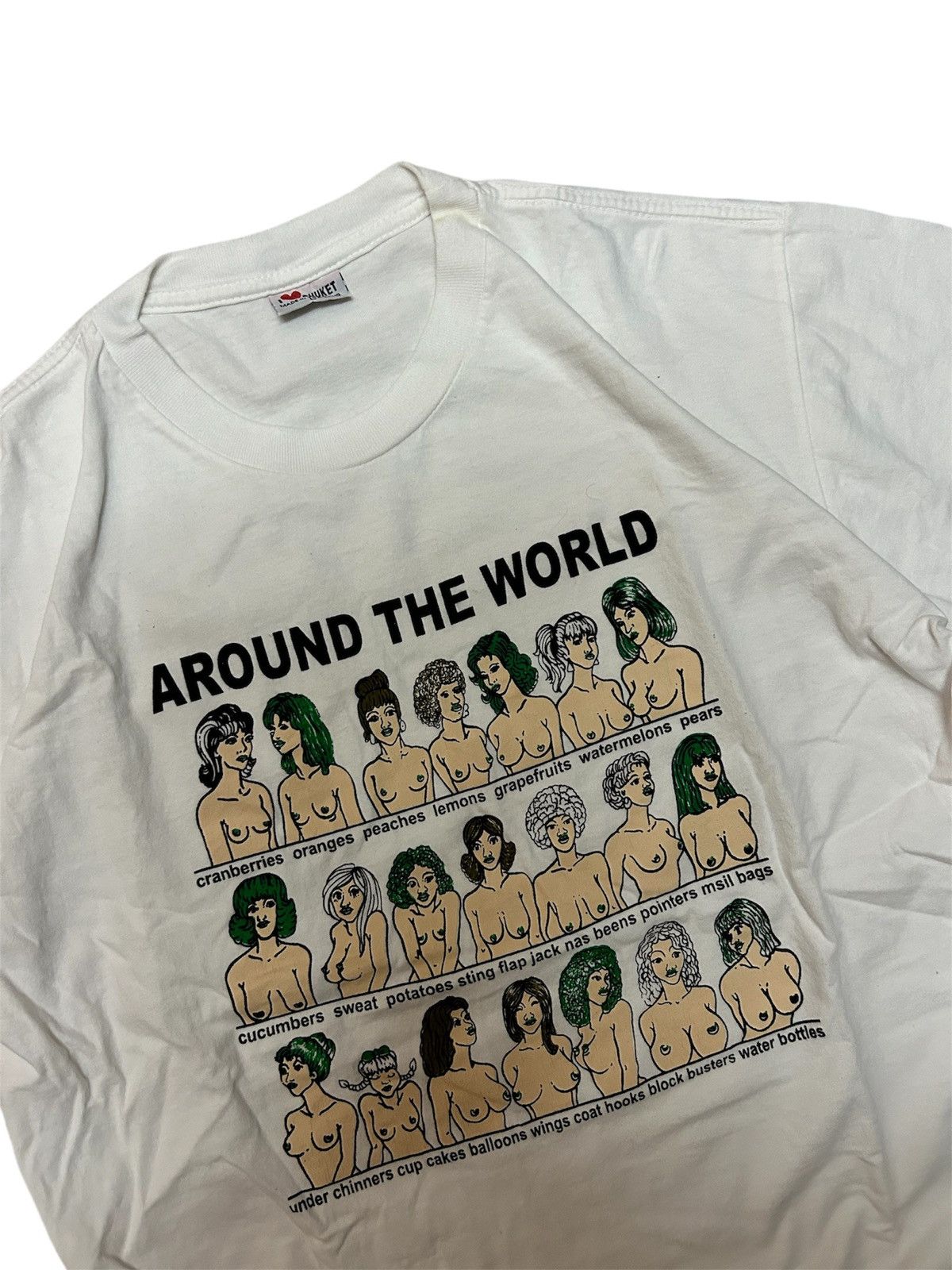 Vintage AROUND THE WORLD TEE Size US L / EU 52-54 / 3 - 3 Thumbnail