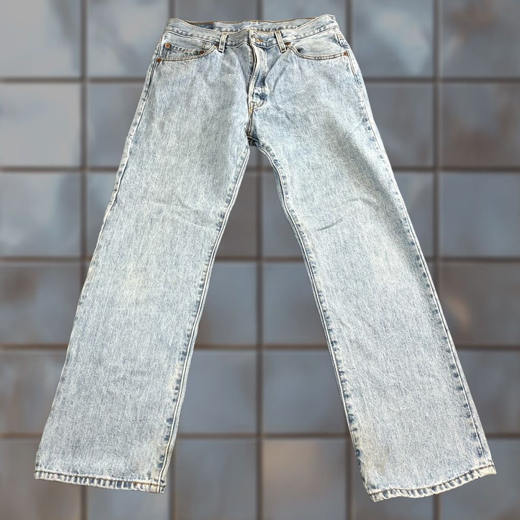 Levi's Levi's 501 Mens Jeans Regular Straight 34 30 Light Wash Blue Vintage 00s jeans Mens 34 Light Blue 501 Series Vintage Jeans Size US 34 / EU 50 - 1 Thumbnail