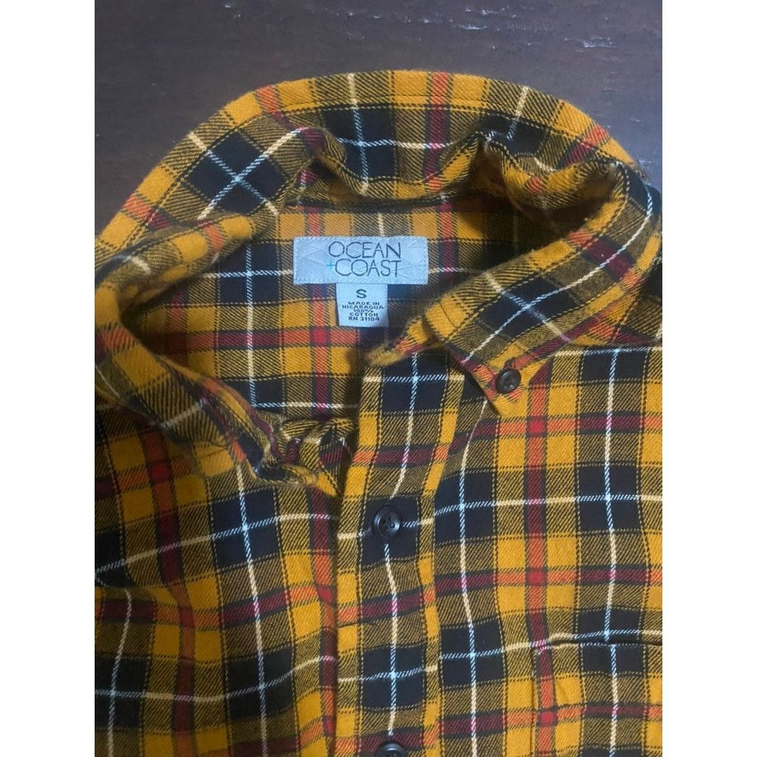 Other Ocean Coast Mens Size S Yellow Red Plaid Long Sleeve Button Size US S / EU 44-46 / 1 - 3 Thumbnail