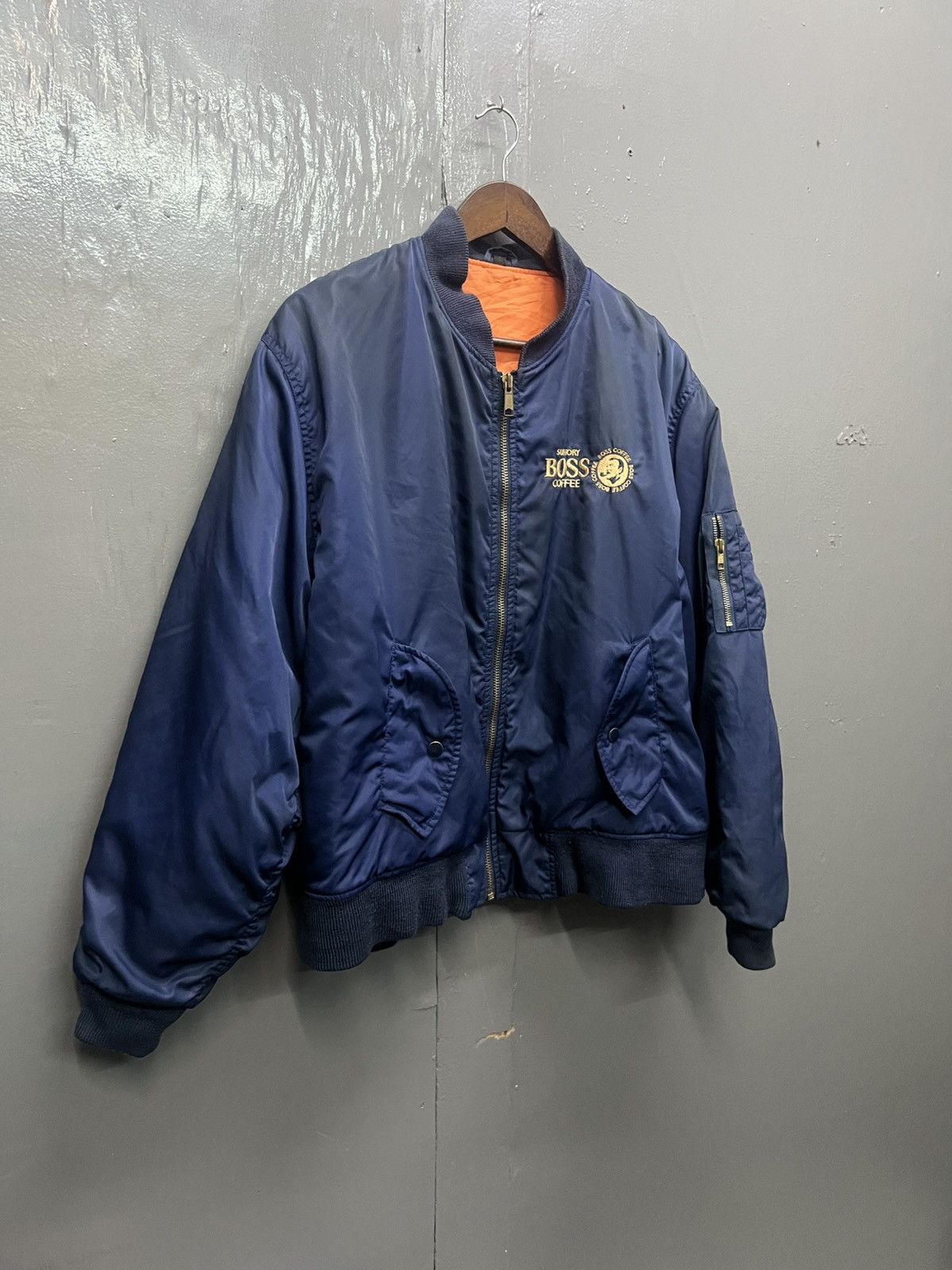 Vintage Vintage Suntory Boss Coffee Bomber Jacket Size US L / EU 52-54 / 3 - 4 Thumbnail