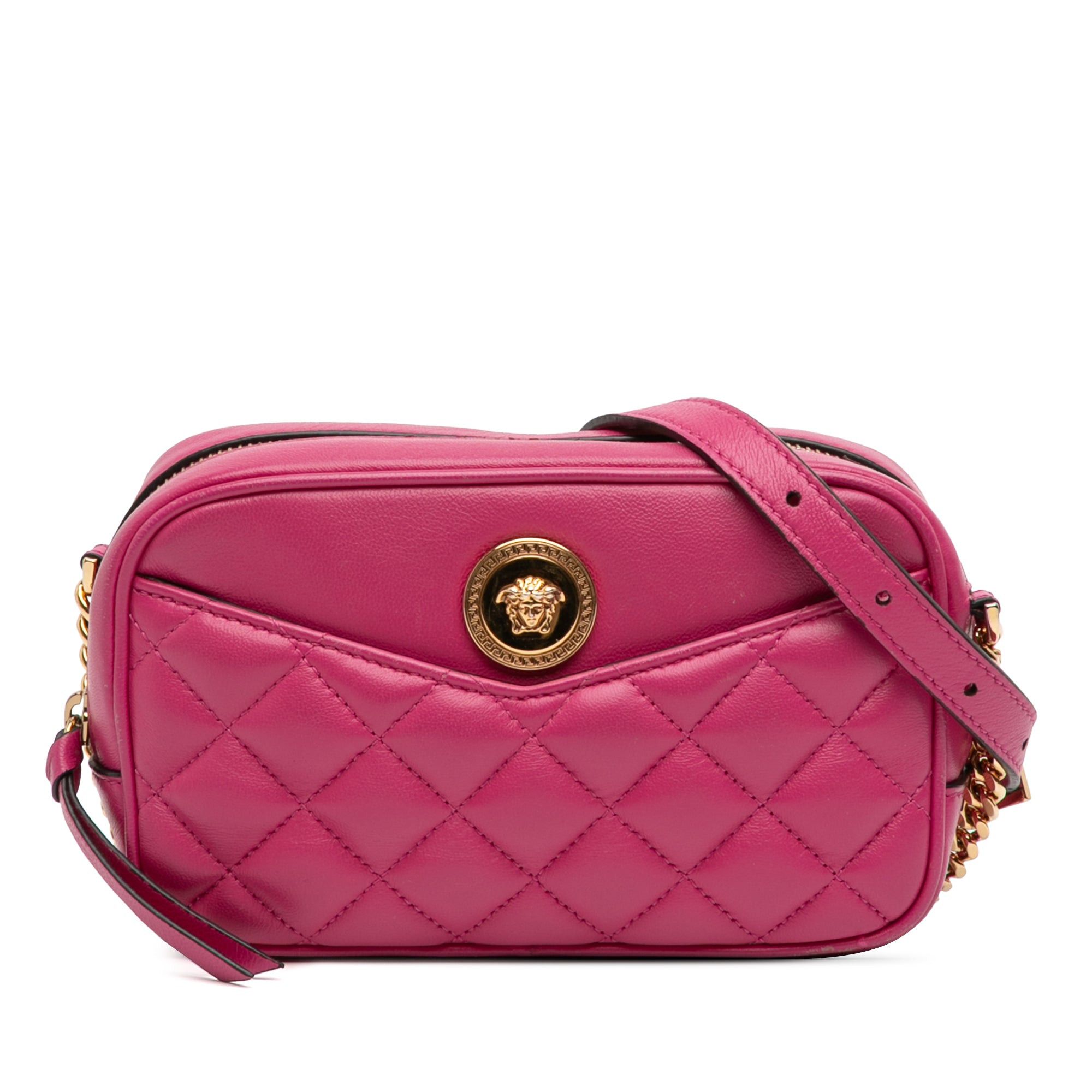 Versace Quilted Lambskin La Medusa Camera Bag Size ONE SIZE - 1 Thumbnail