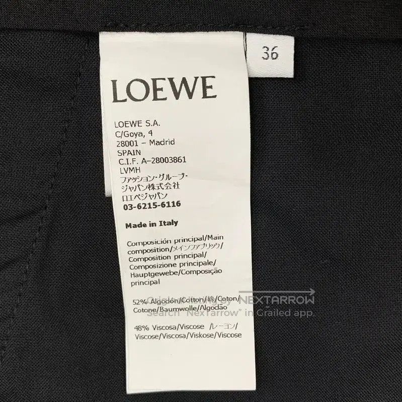 Loewe Loewe Black Casual Pants for Women . Size 23" - 6 Thumbnail