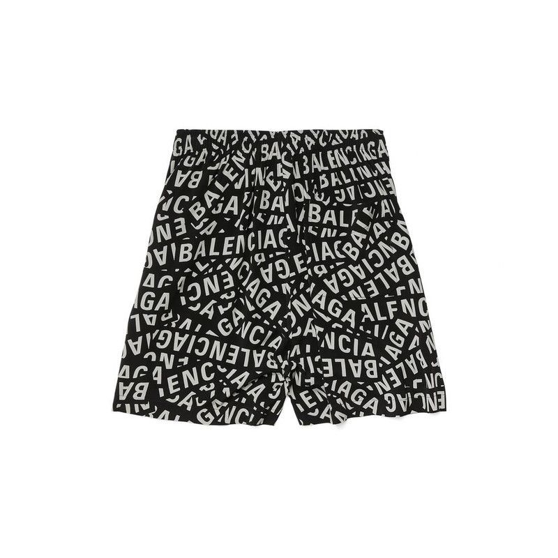 Balenciaga o1la1rc1a0226 Logo Strips Pyjama Shorts In Black/White Size US 30 / EU 46 - 6 Thumbnail