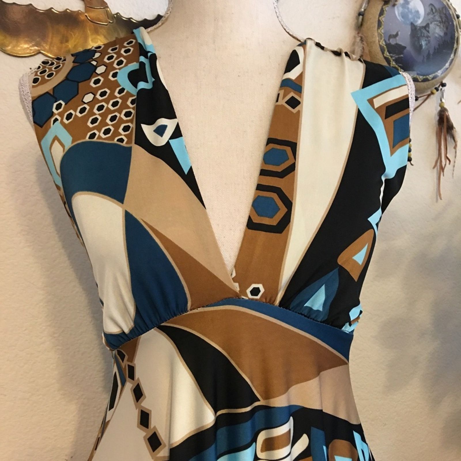 Other London-Eyes geometric print long summer dress Size S / US 4 / IT 40 - 3 Thumbnail