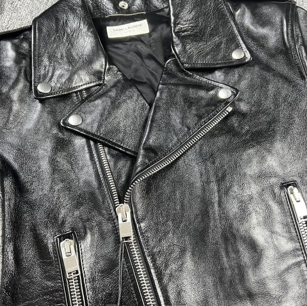 Saint Laurent Paris RARE Authentic Saint Laurent slp17fwL01 Biker Leather Jacket Size US M / EU 48-50 / 2 - 3 Thumbnail