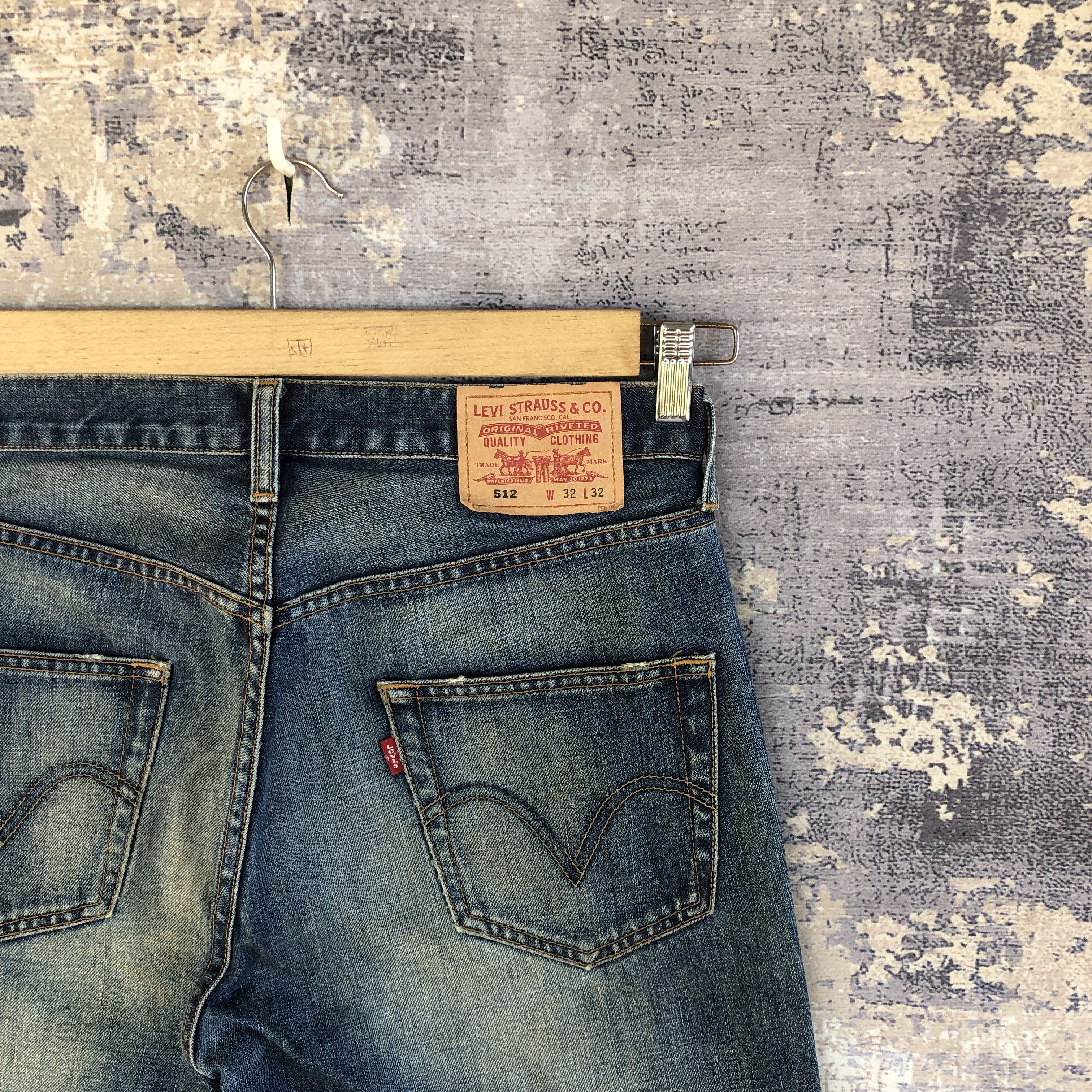 Levi's Vintage Distressed Levi's Jeans Levis 512 Dark Blue Denim Size US 32 / EU 48 - 5 Thumbnail