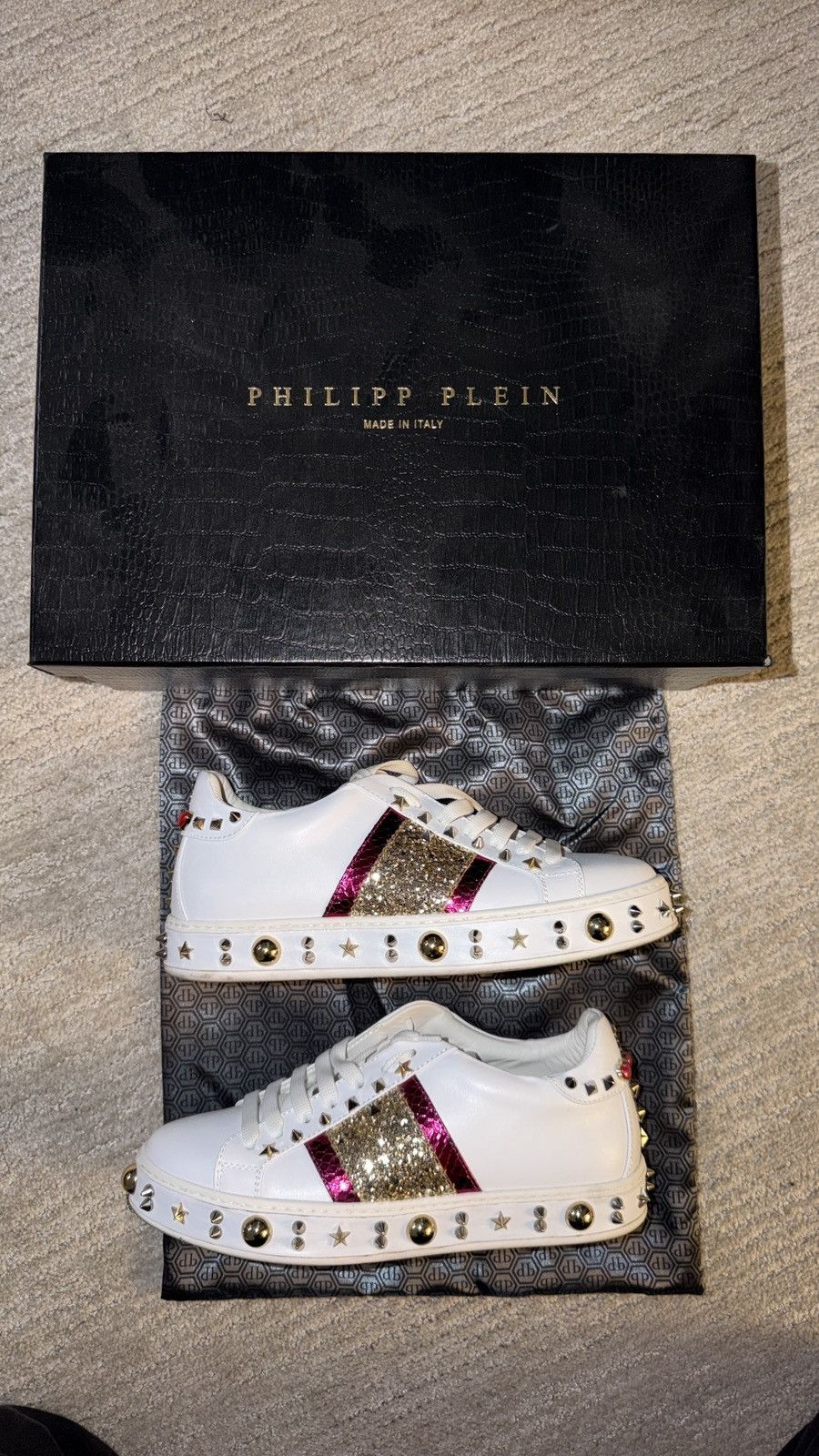 Philipp Plein Philipp Plein Lo-Top Sneakers “Abaza” Size US 7.5 / IT 37.5 - 1 Thumbnail