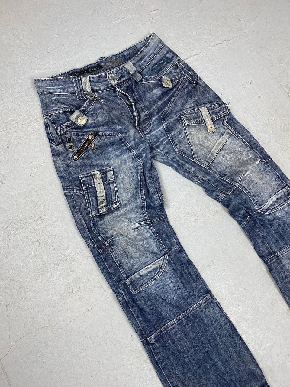 Japanese Brand × Jean Y2k Baggy Cargo Pants Denim Baggy Jeans Trousers Size US 32 / EU 48 - 1 Thumbnail