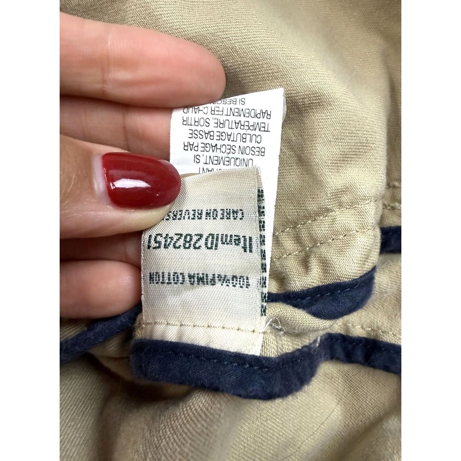 Vintage L.L. Bean Jacket XS Beige Cotton Twill Button Front Utility Pockets Short Womens Size 26" / US 2 / IT 38 - 5 Thumbnail