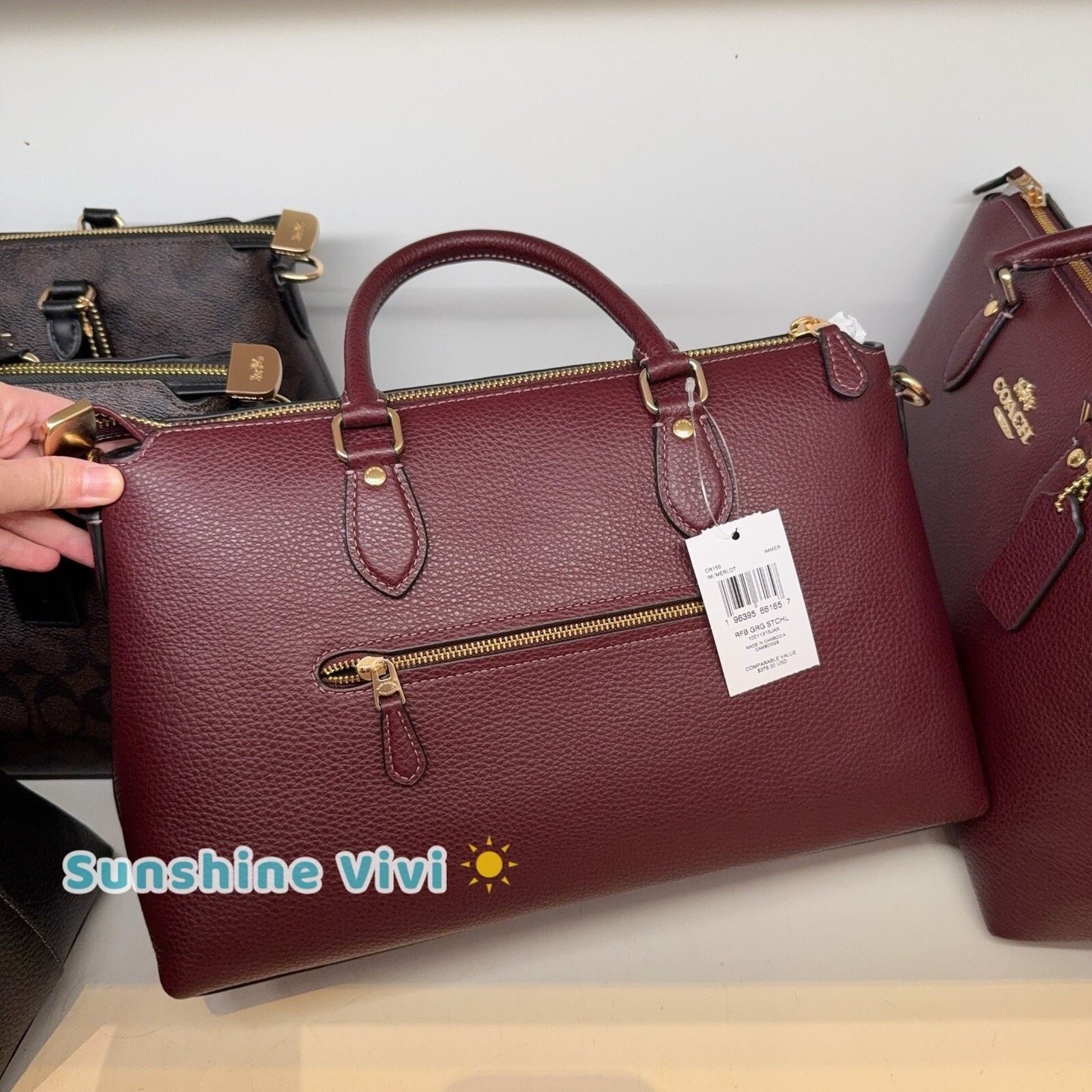 Coach NWT COACH Georgia Satchel Signature Canvas CR156 Gold/Merlot Size ONE SIZE - 3 Thumbnail