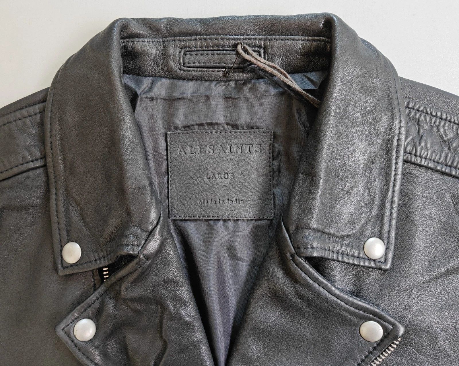 Allsaints ALLSAINTS Lomi Biker Men's Leather jacket FTP/5015 Size US L / EU 52-54 / 3 - 2 Thumbnail