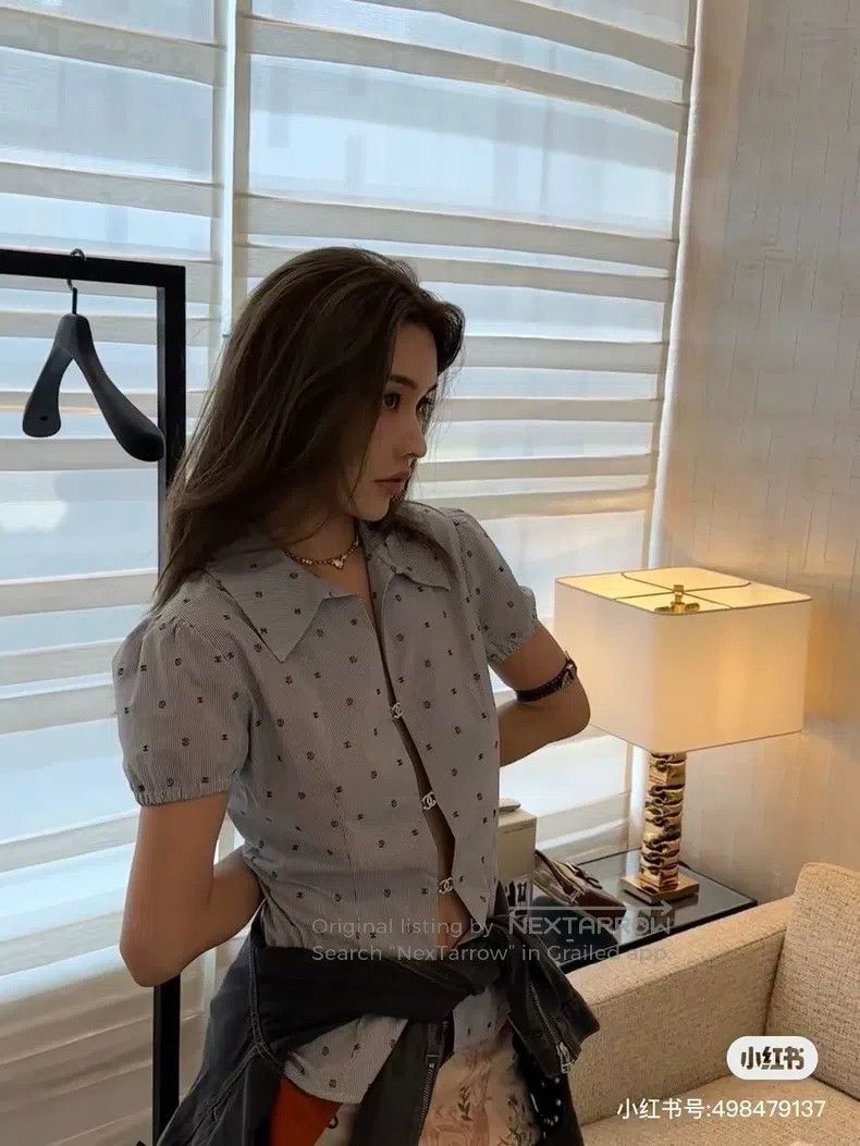 Chanel Chanel Diamond buckle striped pola dot full logo short sle Size XXS / US 00 / IT 34 - 8 Thumbnail