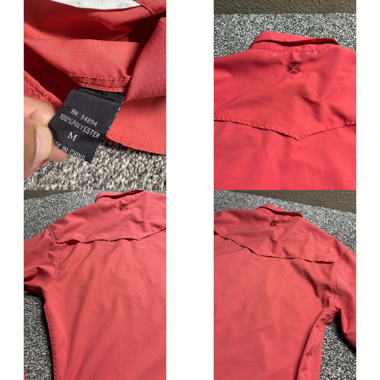 Vintage HOOEY Habitat Pearl Snap Fishing Shirt Mens Medium Vent Western Pink Shirt Size US M / EU 48-50 / 2 - 9 Thumbnail