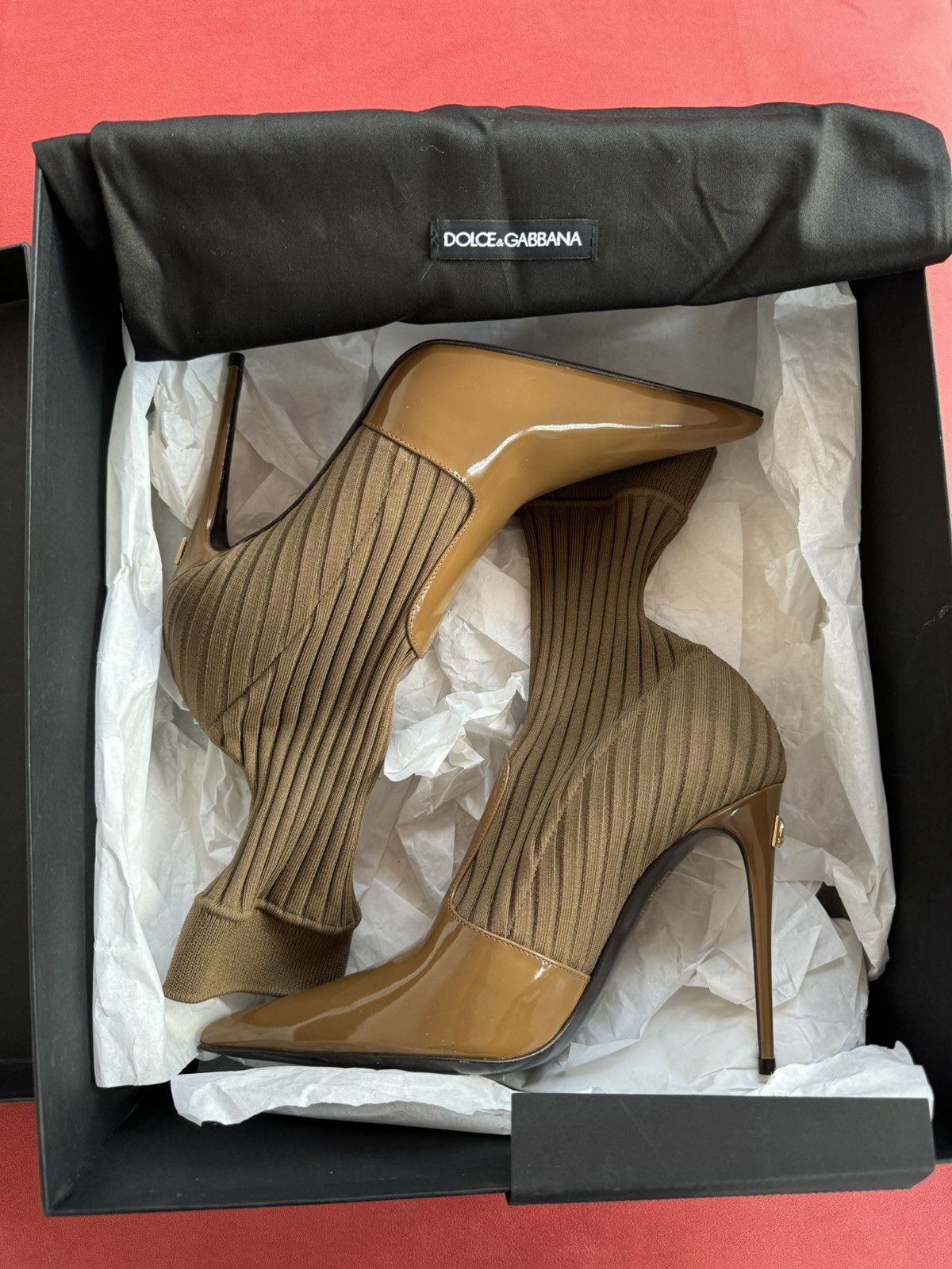 Dolce & Gabbana Dolce&Gabbana brown boots, logo, size 38 It Size US 8 / IT 38 - 2 Thumbnail