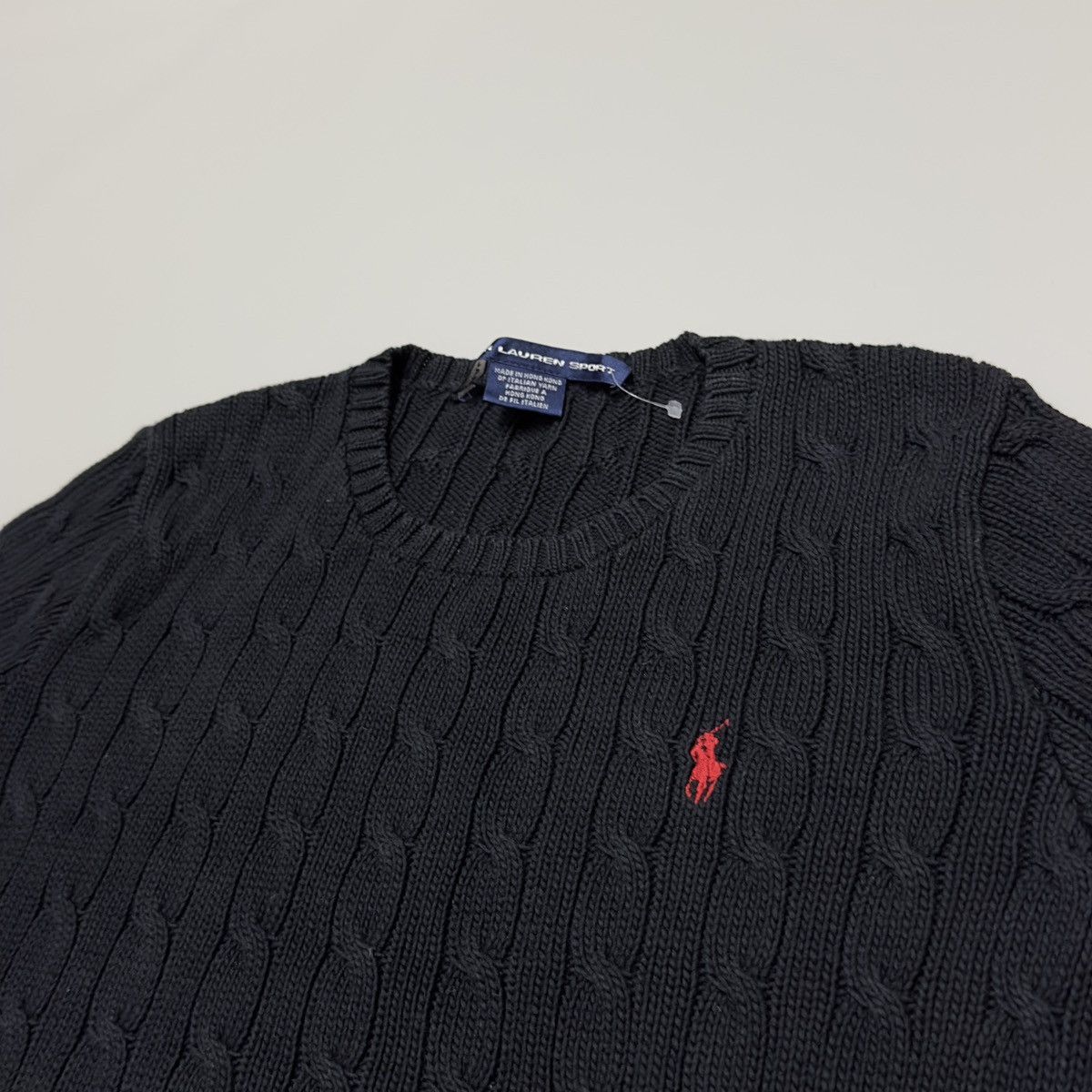 Polo Ralph Lauren Polo Ralph Lauren cable knit short sleeve top sweater Size L / US 10 / IT 46 - 2 Thumbnail