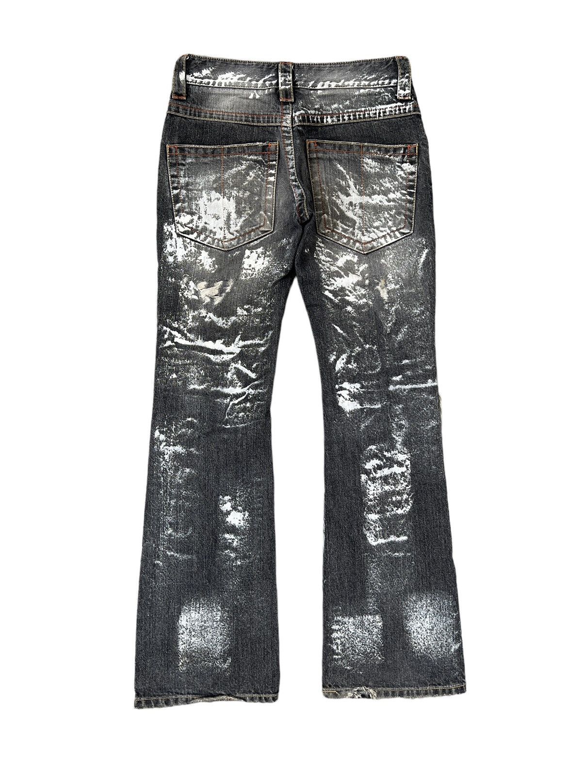 Vanquish Vintage Vanquish 🇯🇵 Distressed Paint Roll Flare Denim Size 30" / US 8 / IT 44 - 3 Thumbnail