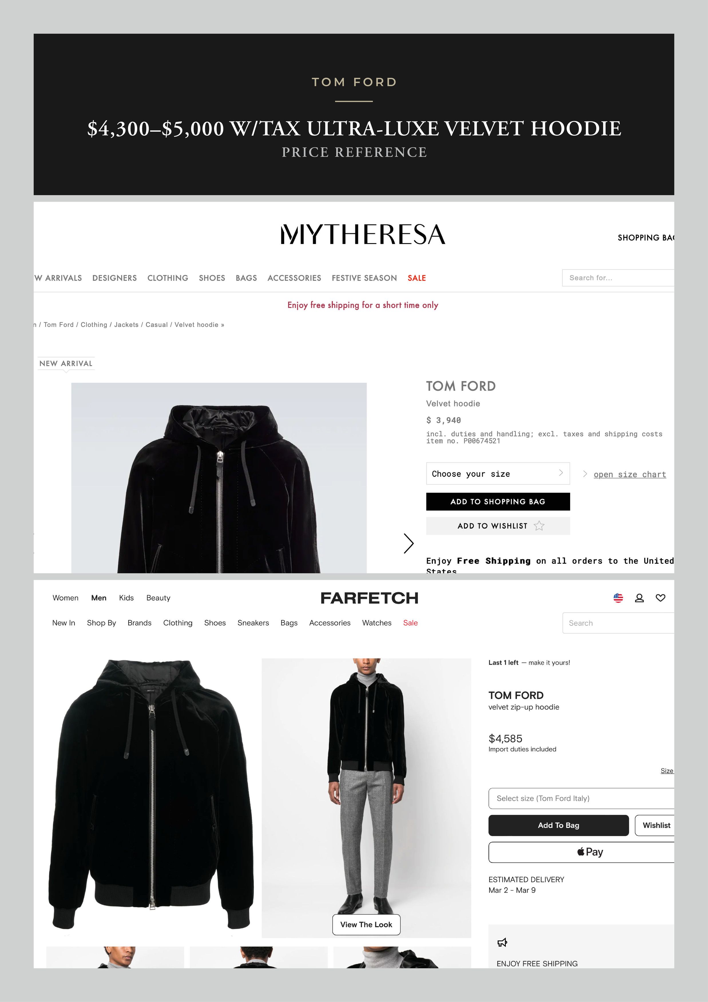 Tom Ford Best Dressed $4,300 w/Tax Highest End Velvet Hoodie Size US L / EU 52-54 / 3 - 10 Thumbnail