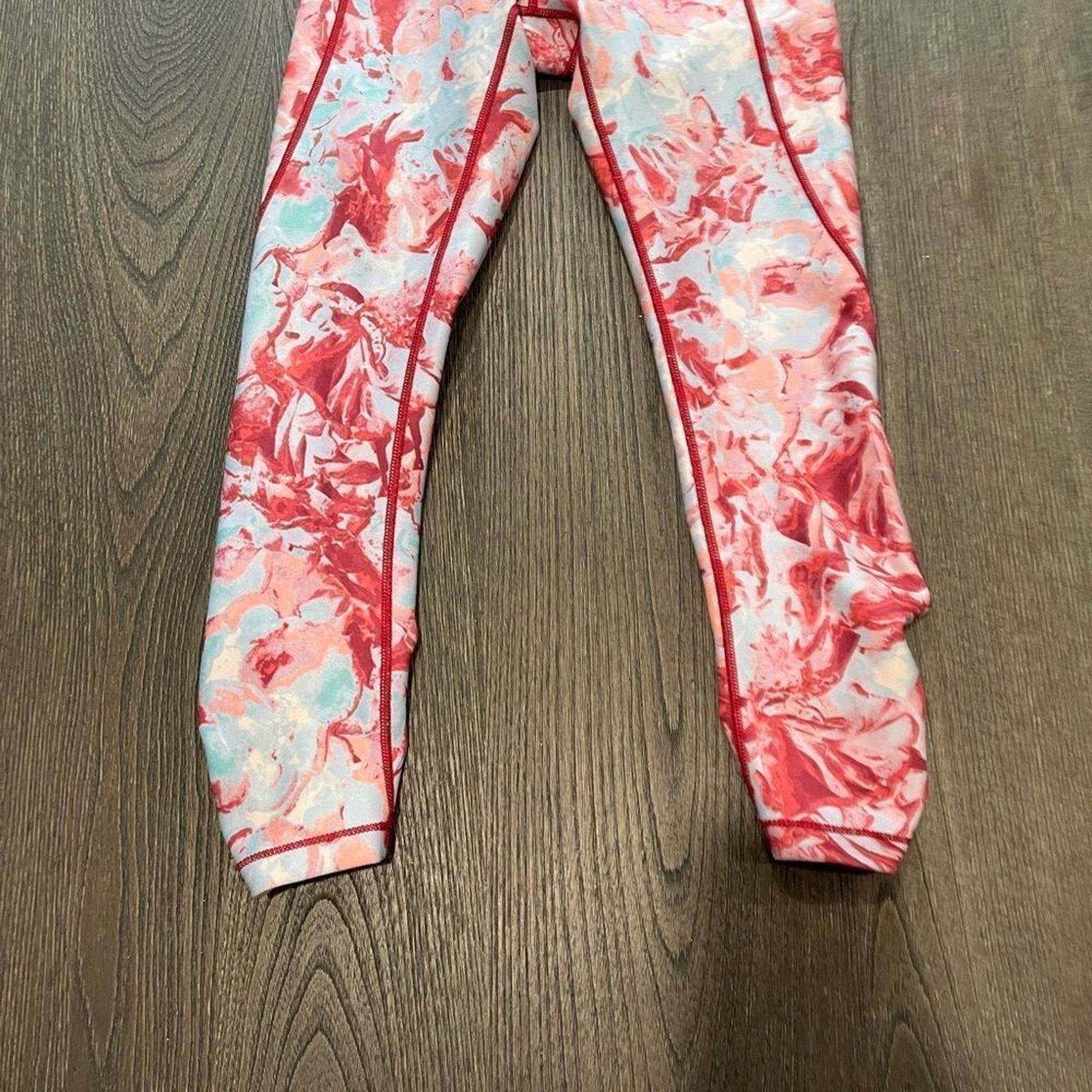 Vintage Calia by Carrie Underwood Pink Blue Floral 23" Leggings Sz S Size 25" / US 0 / IT 36 - 2 Thumbnail