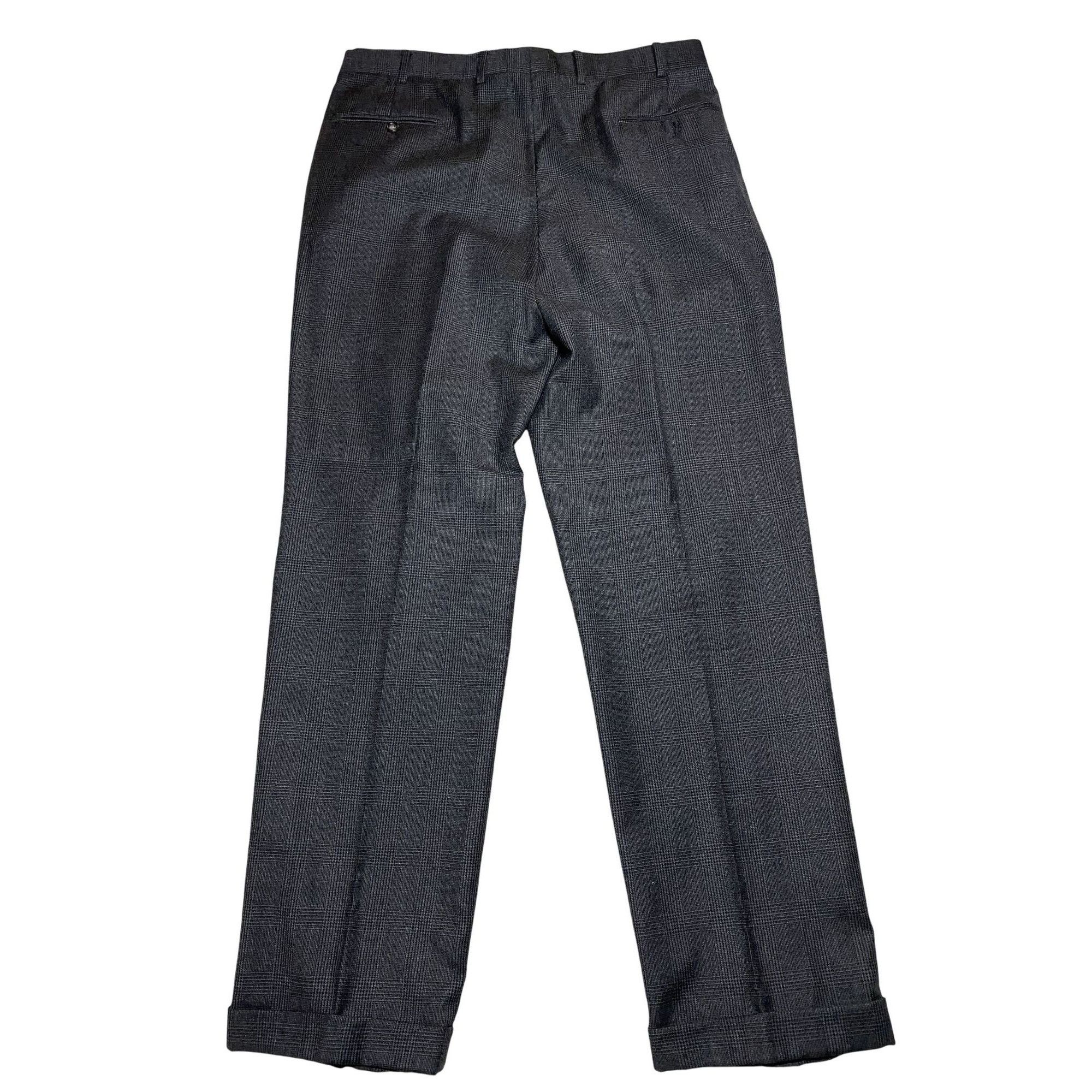 Brooks Brothers Brooks Brothers Wool & Cashmere Men Dress Pants Plaid Gray w Size 36R - 2 Thumbnail