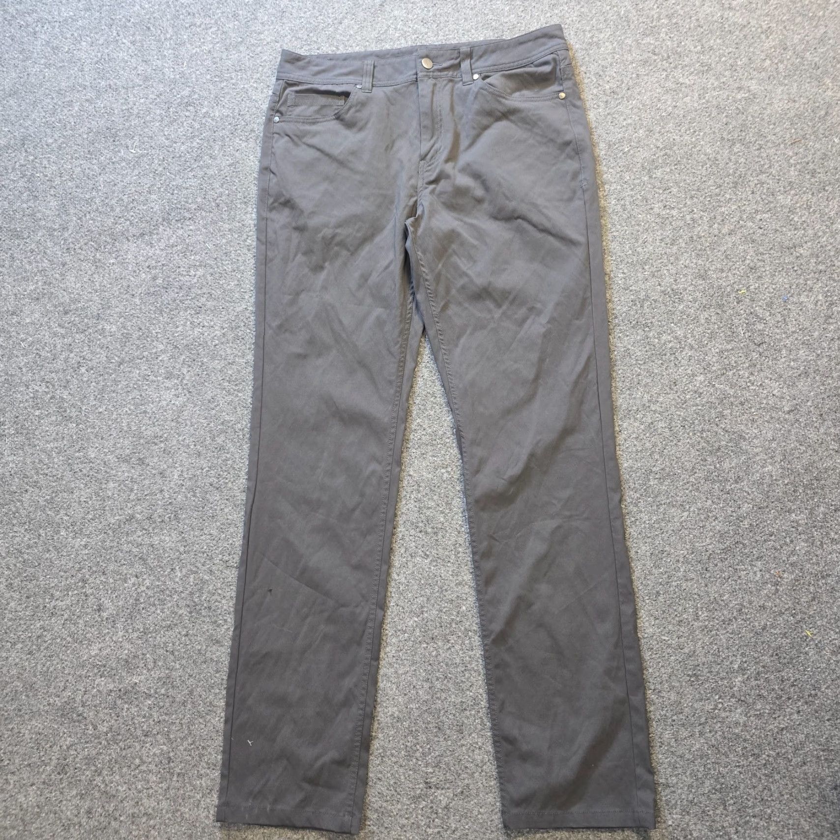 Toad&Co Toad & Co Pants Mens 33x34 Gray Skinny Nylon Performance Outdoors Chino 5-Pocket Design Size US 34 / EU 50 - 2 Thumbnail