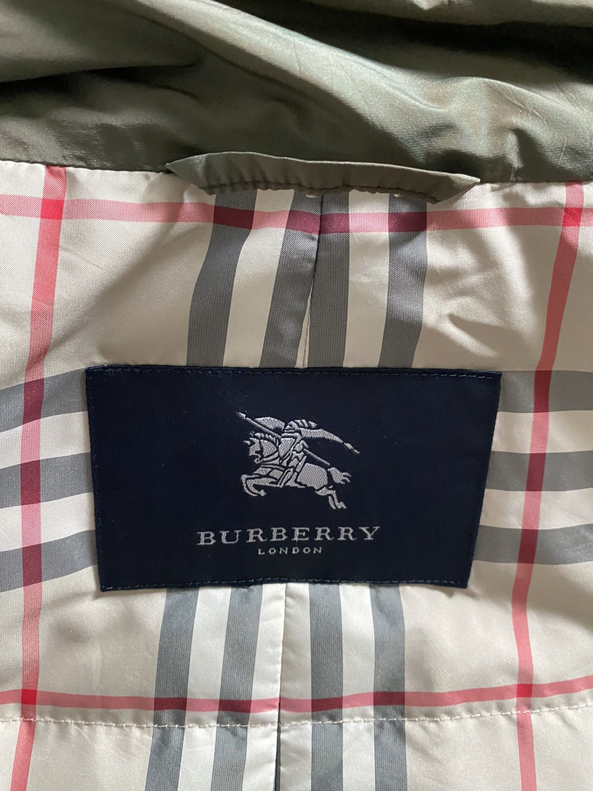 Burberry × Vintage Rare Burberry London Nylon Jacket Hoodie Check nice design Size US L / EU 52-54 / 3 - 17 Thumbnail