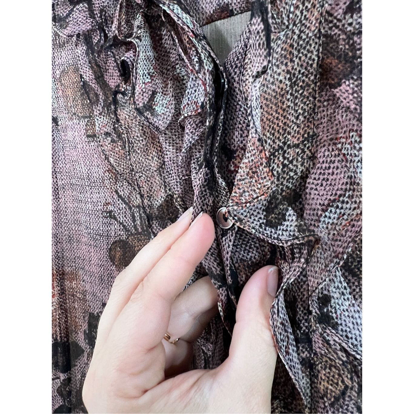 KOBI HALPERIN Kobi Halperin Floral Print long Sleeve silk Blouse Sz S Size S / US 4 / IT 40 - 5 Thumbnail