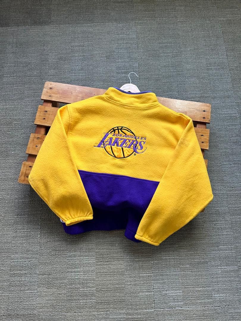 VINTAGE NUTMEG NBA LAKERS HALF ZIPPER FLEECE