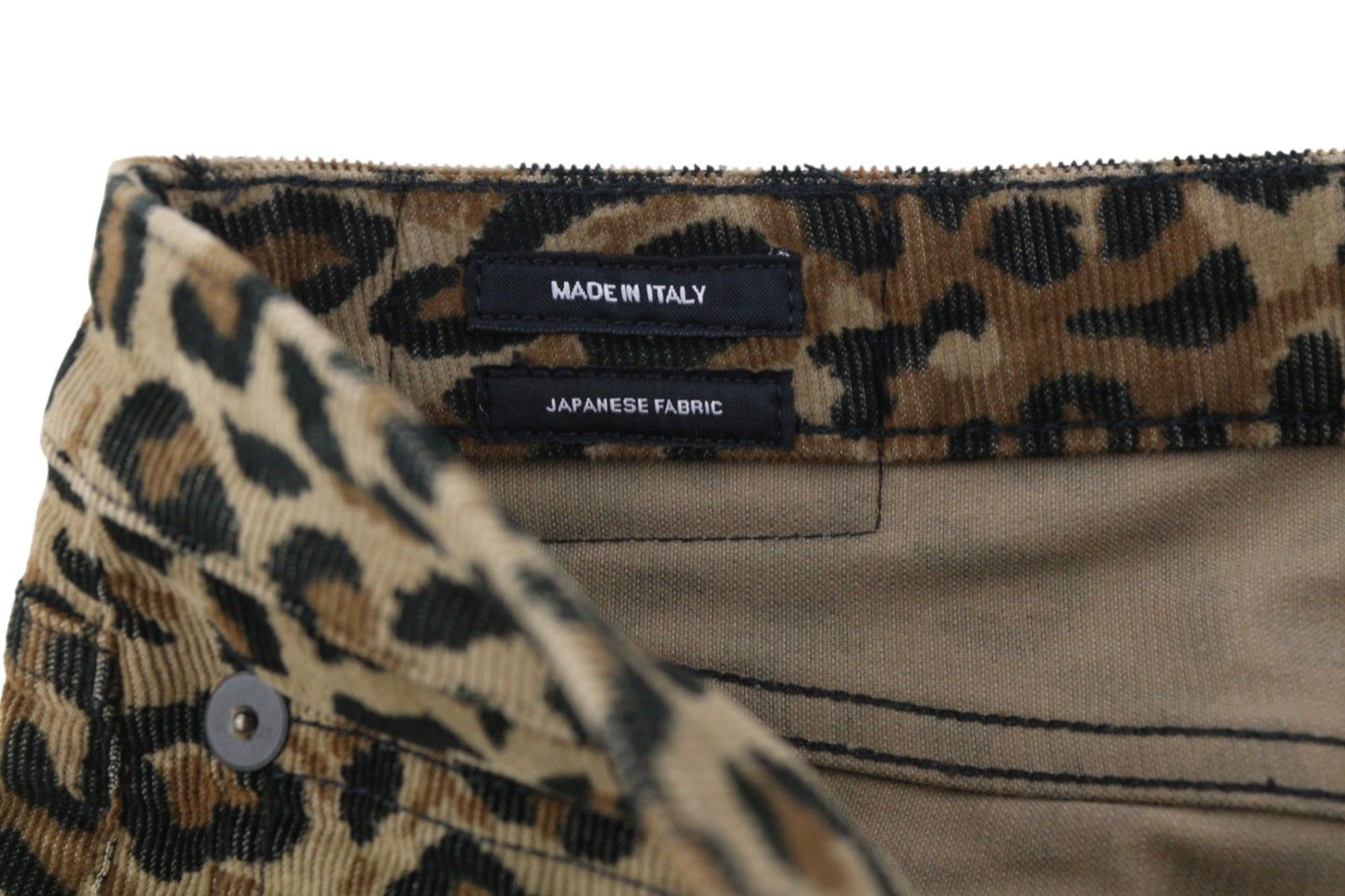 ALISON SKINNY 27 Tan Leopard Ankle Corduroy Brown 85777