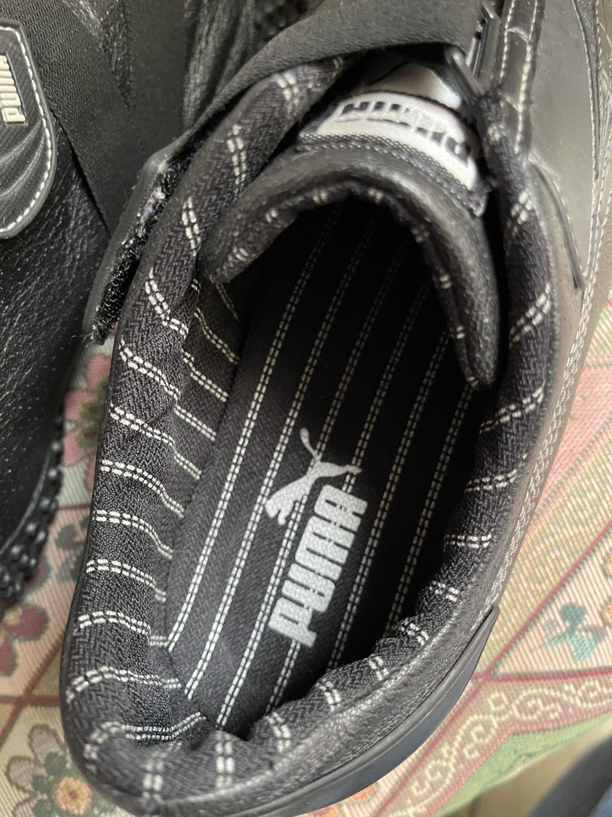 Puma Puma Mostro Shoes Black Leather White Thread Size US 10 / EU 43 - 7 Thumbnail