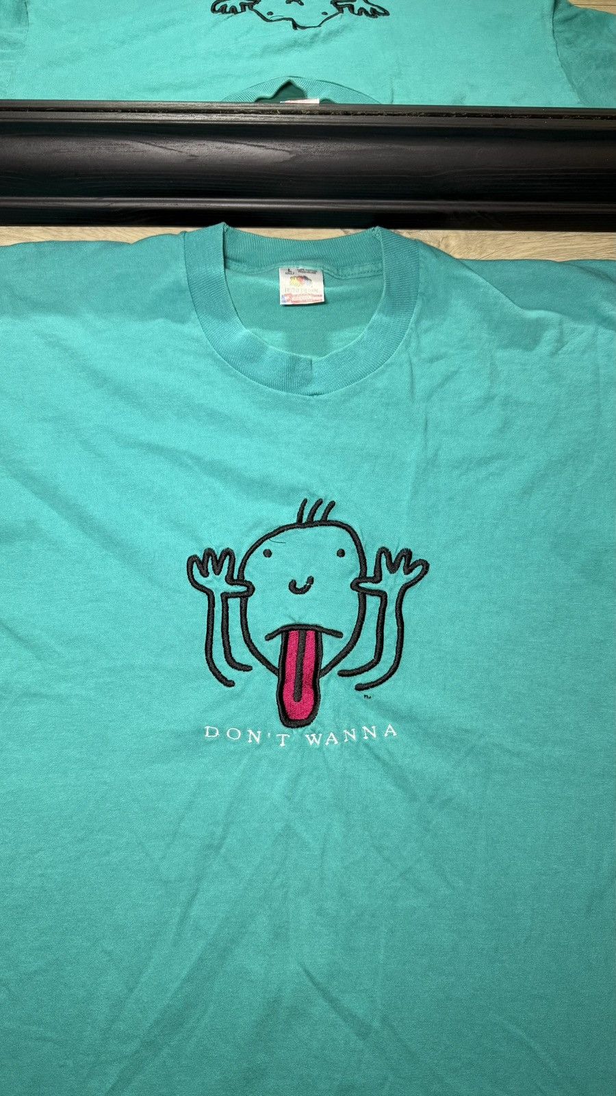 Other Vintage / Y2K 1990s Don’t Wanna Mocking Embroidered Humor Size US L / EU 52-54 / 3 - 2 Thumbnail