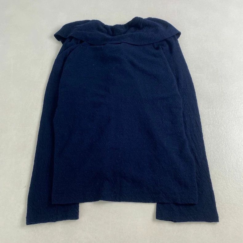 Y's Y's Navy wool irregular lace neckline shirt Size US L / EU 52-54 / 3 - 2 Thumbnail