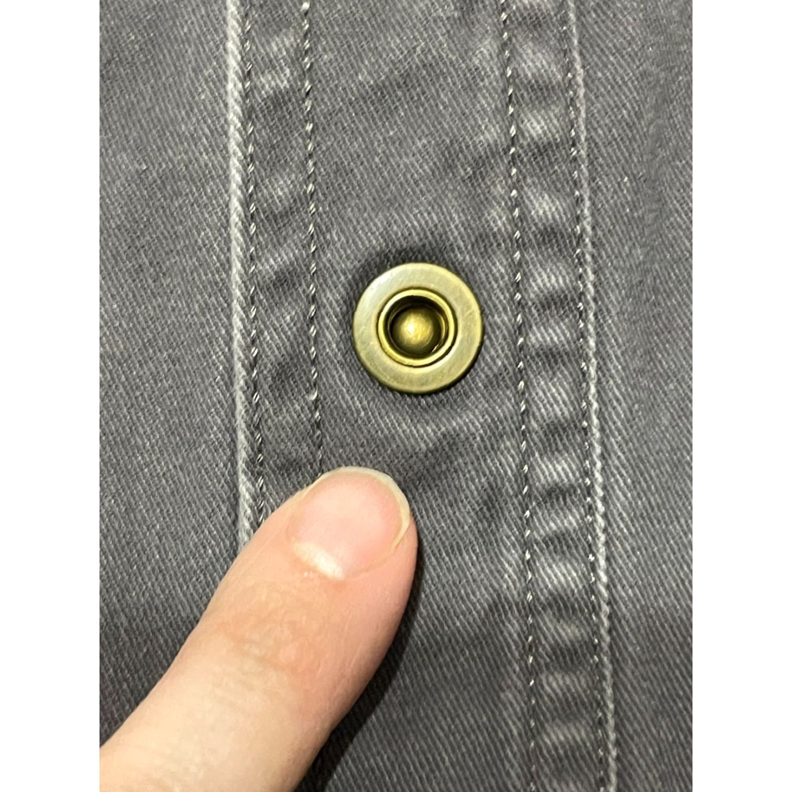 Vintage MOCOTONO Jacket Men's Large Gray Fleece Lined Button Up Snap Size US L / EU 52-54 / 3 - 5 Thumbnail