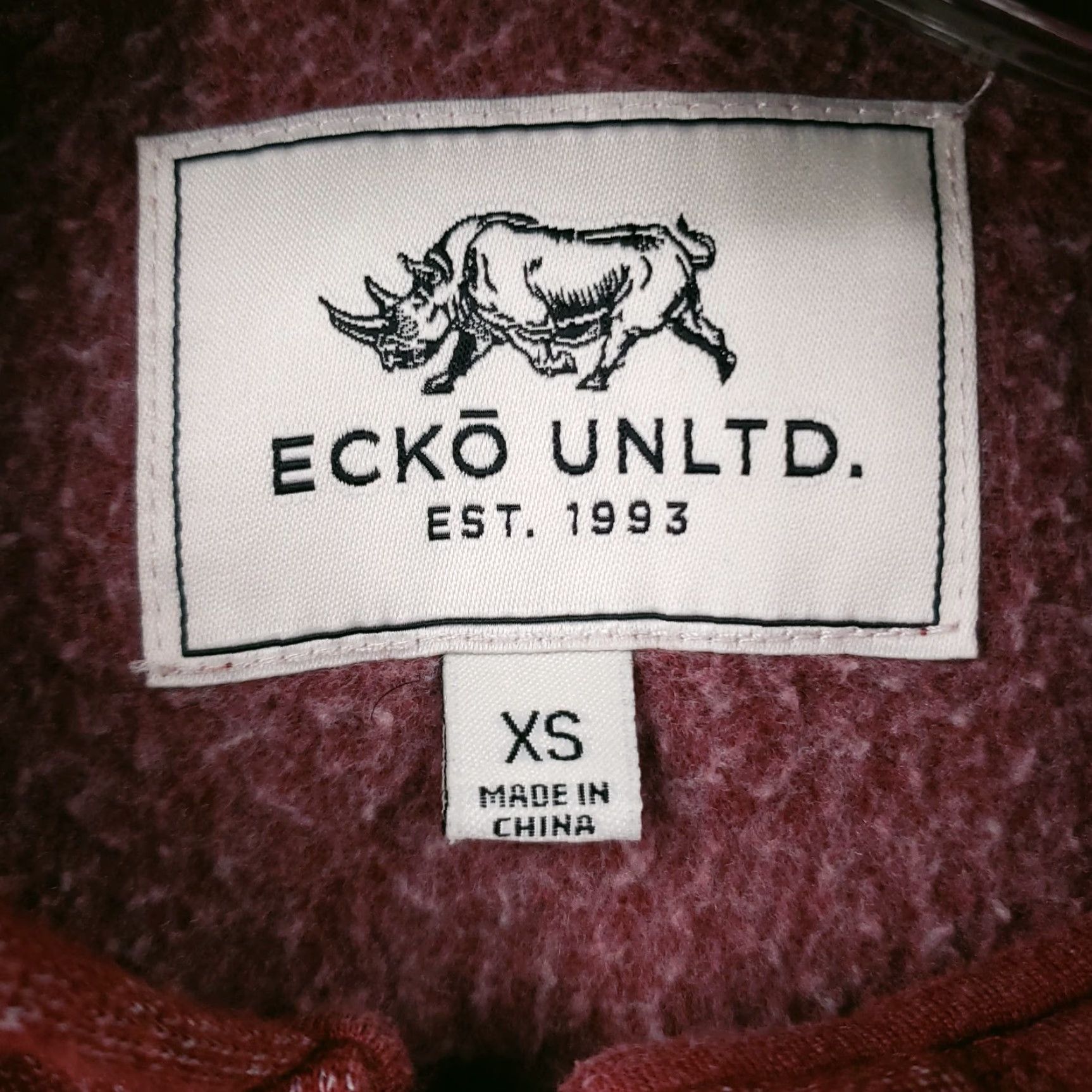 Ecko Unltd. Ecko Unltd Hoodie Mens XS Red Sweatshirt Full Zip Fleece Long Sleeve Drawstring Size US XS / EU 42 / 0 - 3 Thumbnail